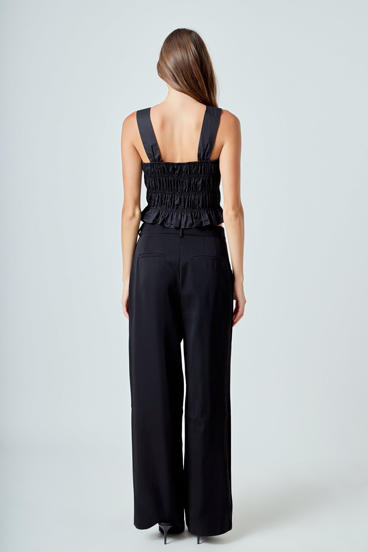 ENDLESS ROSE - Smocked Ruffle Top - TOPS available at Objectrare