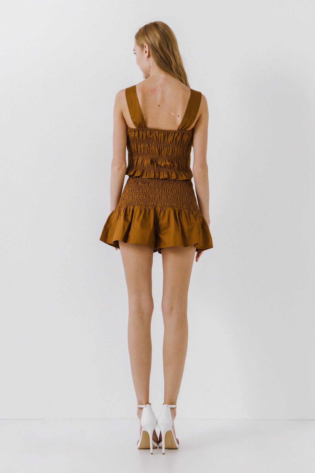 ENDLESS ROSE - Smocked Ruffle Top - TOPS available at Objectrare