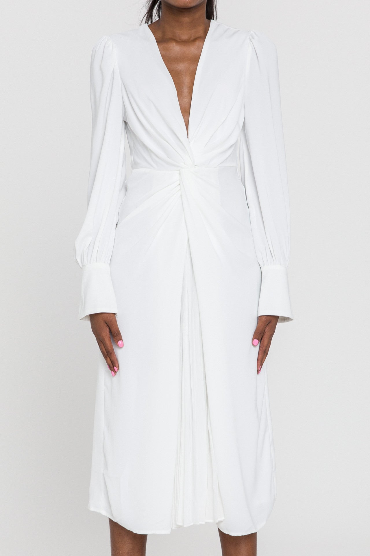 ENDLESS ROSE - Twist Front Midi Dress - DRESSES available at Objectrare