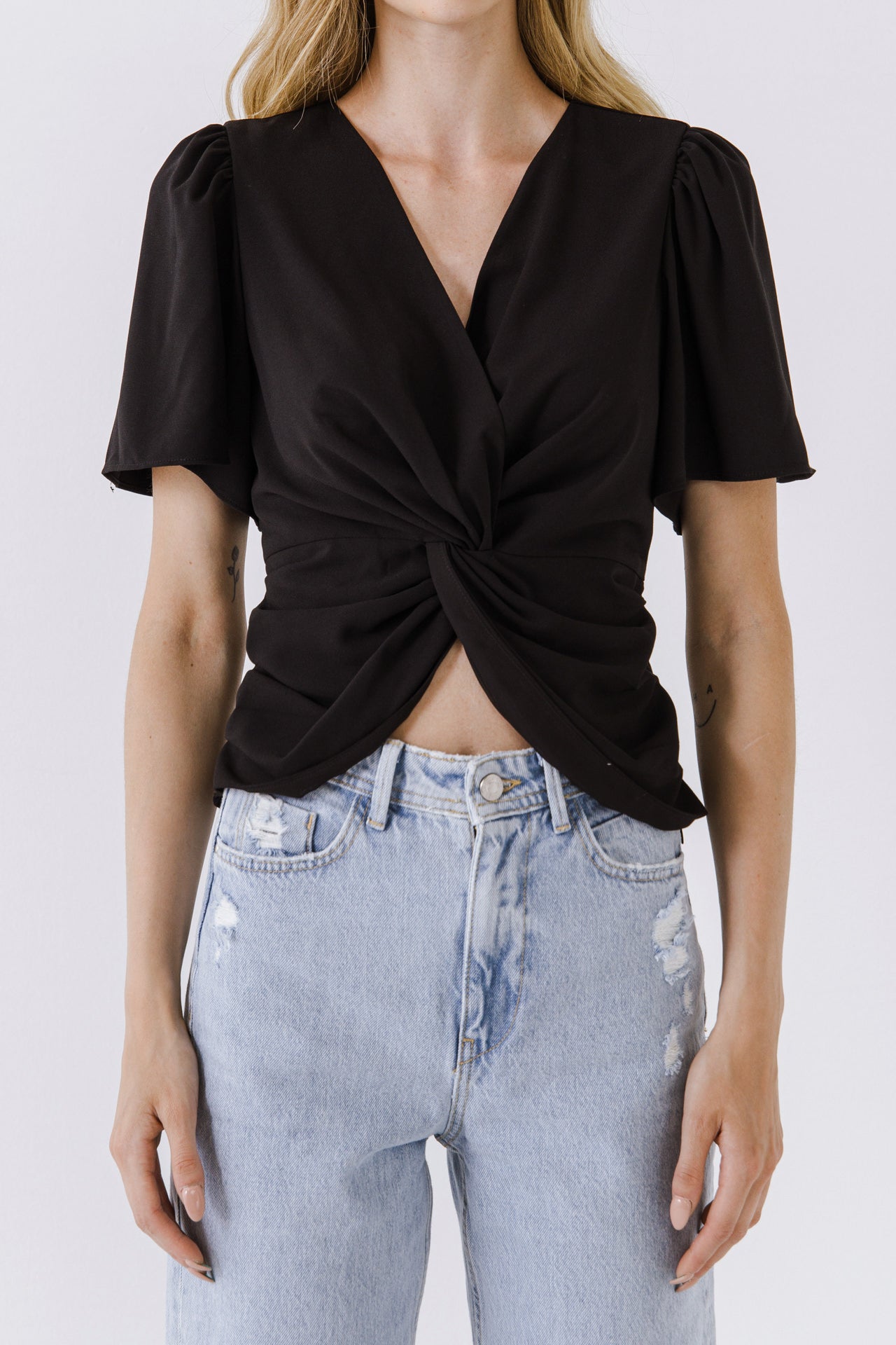 ENDLESS ROSE - Solid Knotted Top - TOPS available at Objectrare