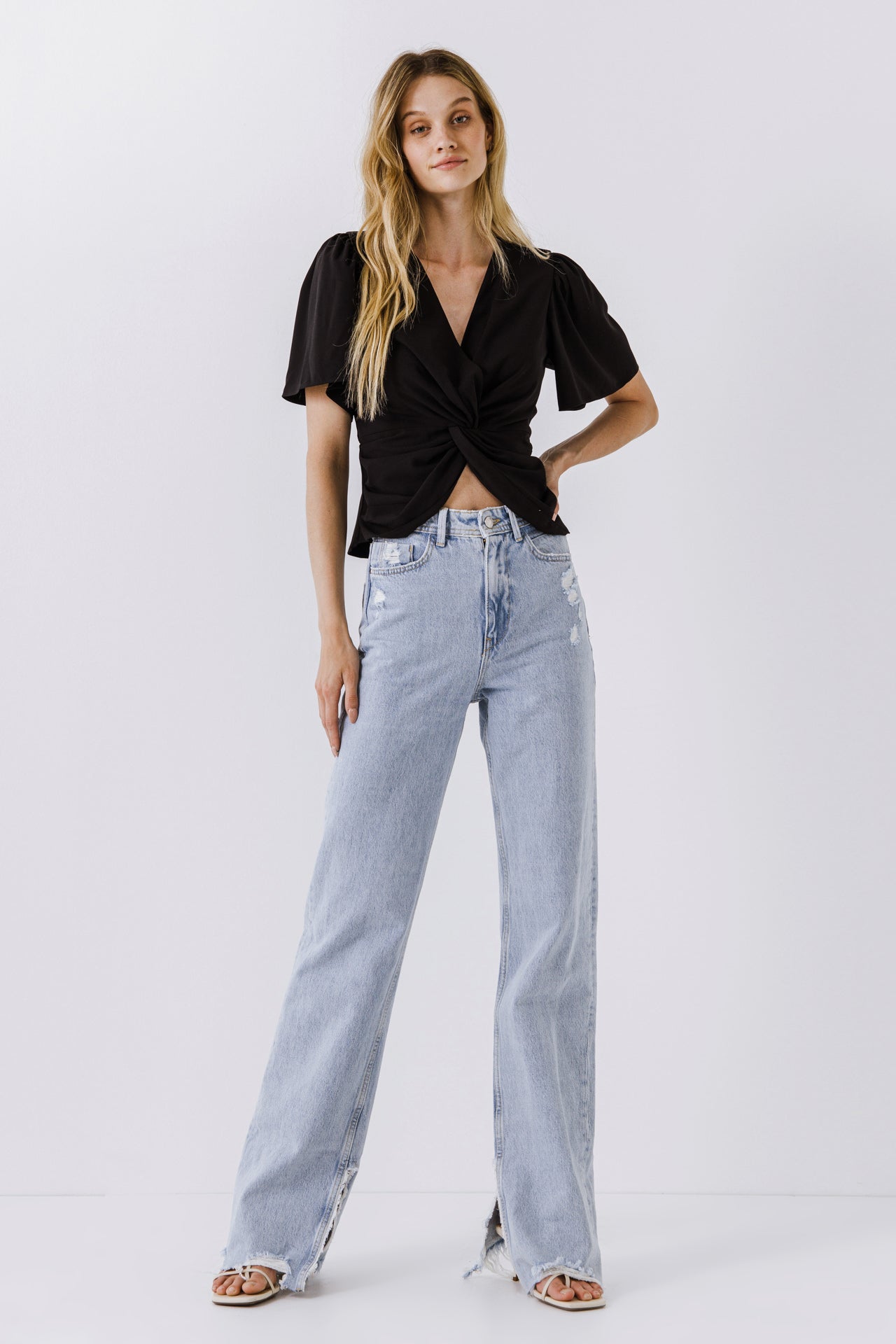 ENDLESS ROSE - Solid Knotted Top - TOPS available at Objectrare