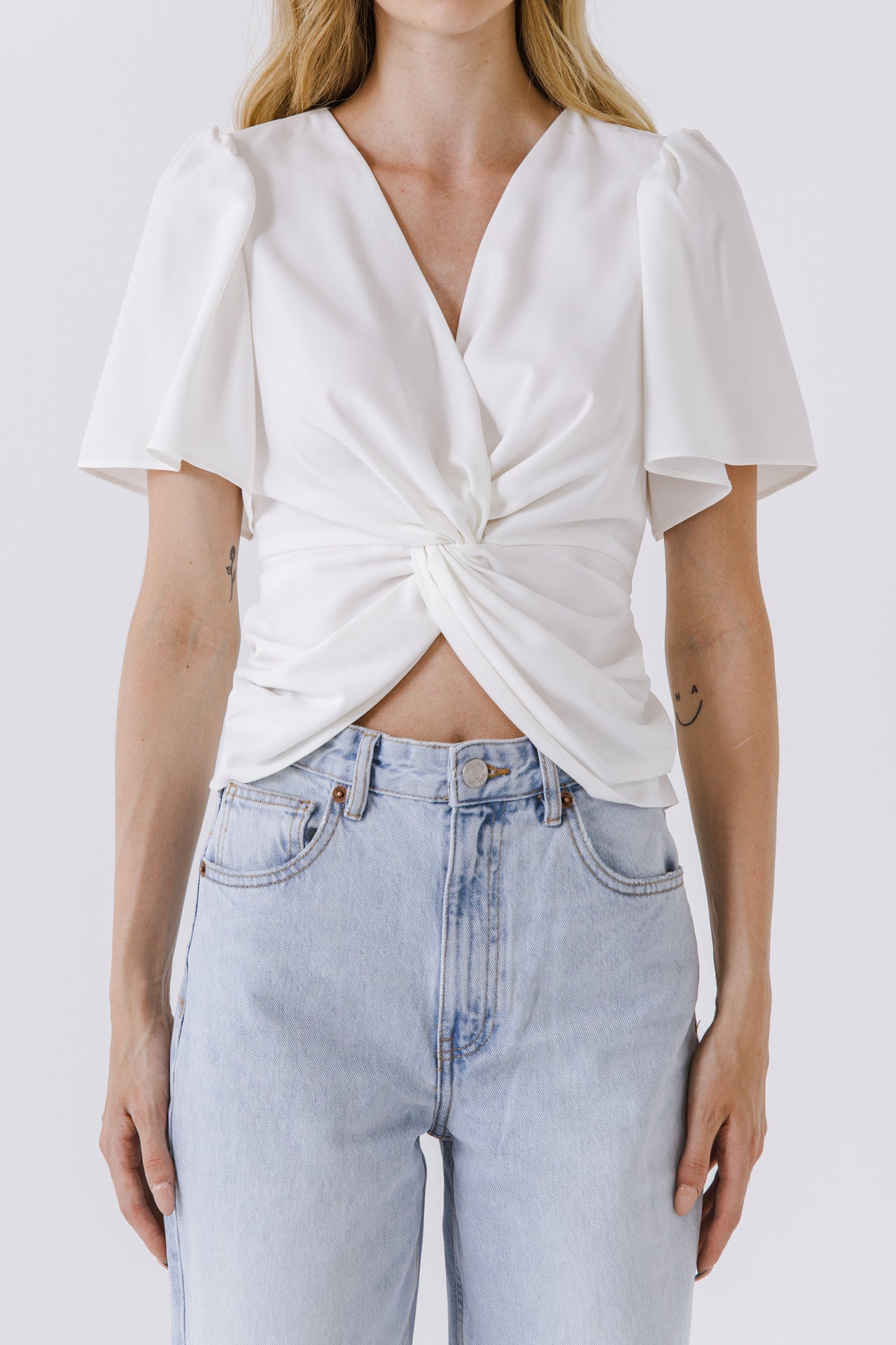 ENDLESS ROSE - Solid Knotted Top - TOPS available at Objectrare