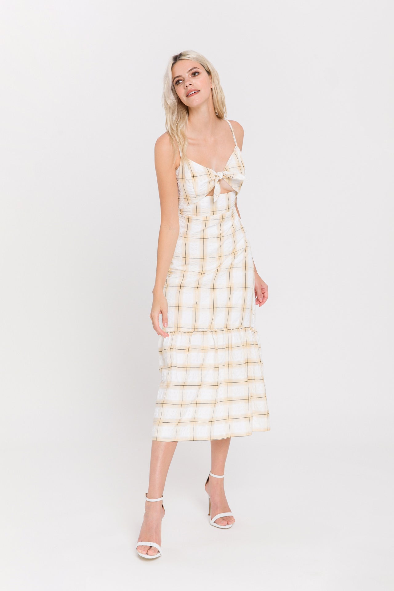 ENGLISH FACTORY - Check Print Maxi Dress - DRESSES available at Objectrare