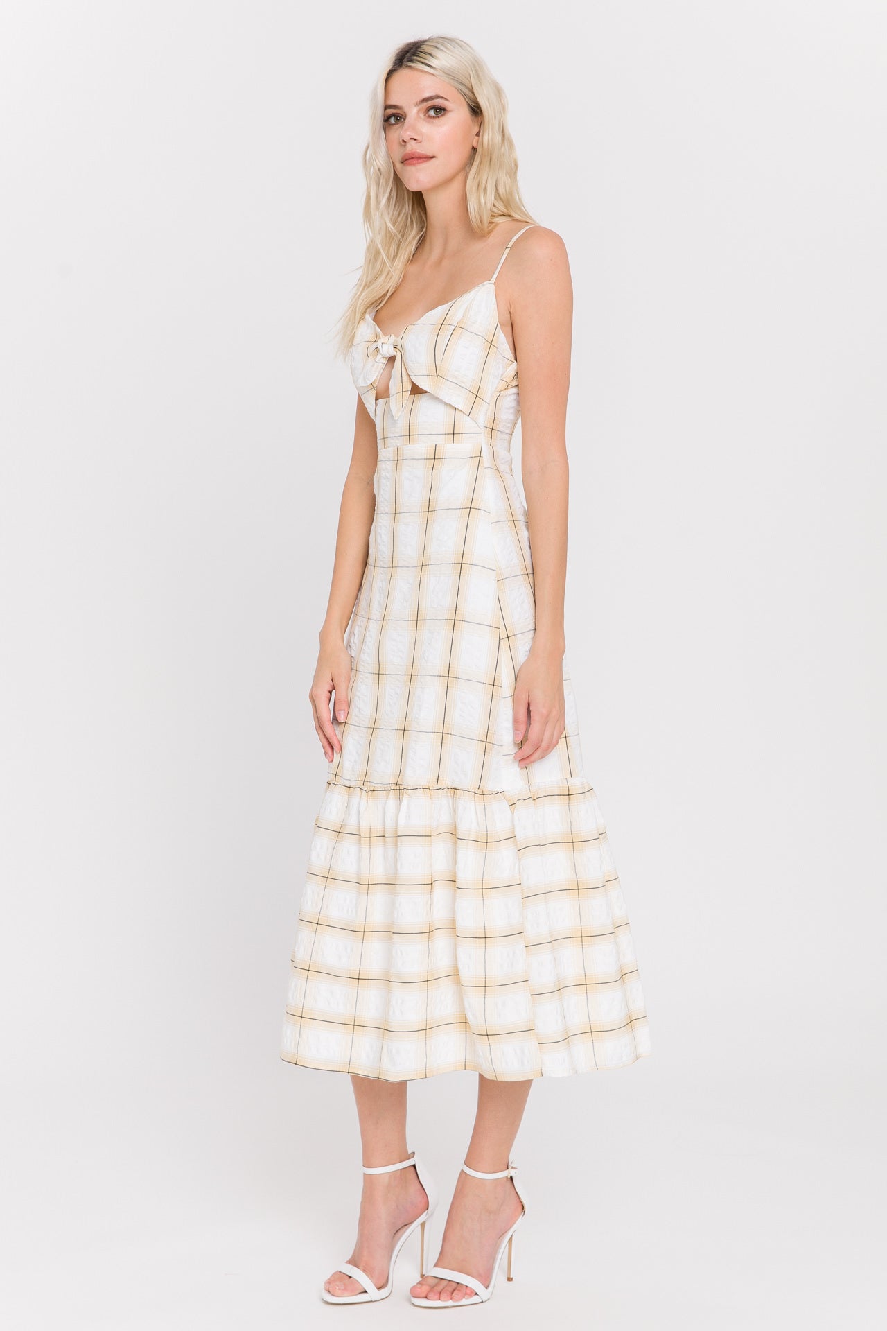 ENGLISH FACTORY - Check Print Maxi Dress - DRESSES available at Objectrare