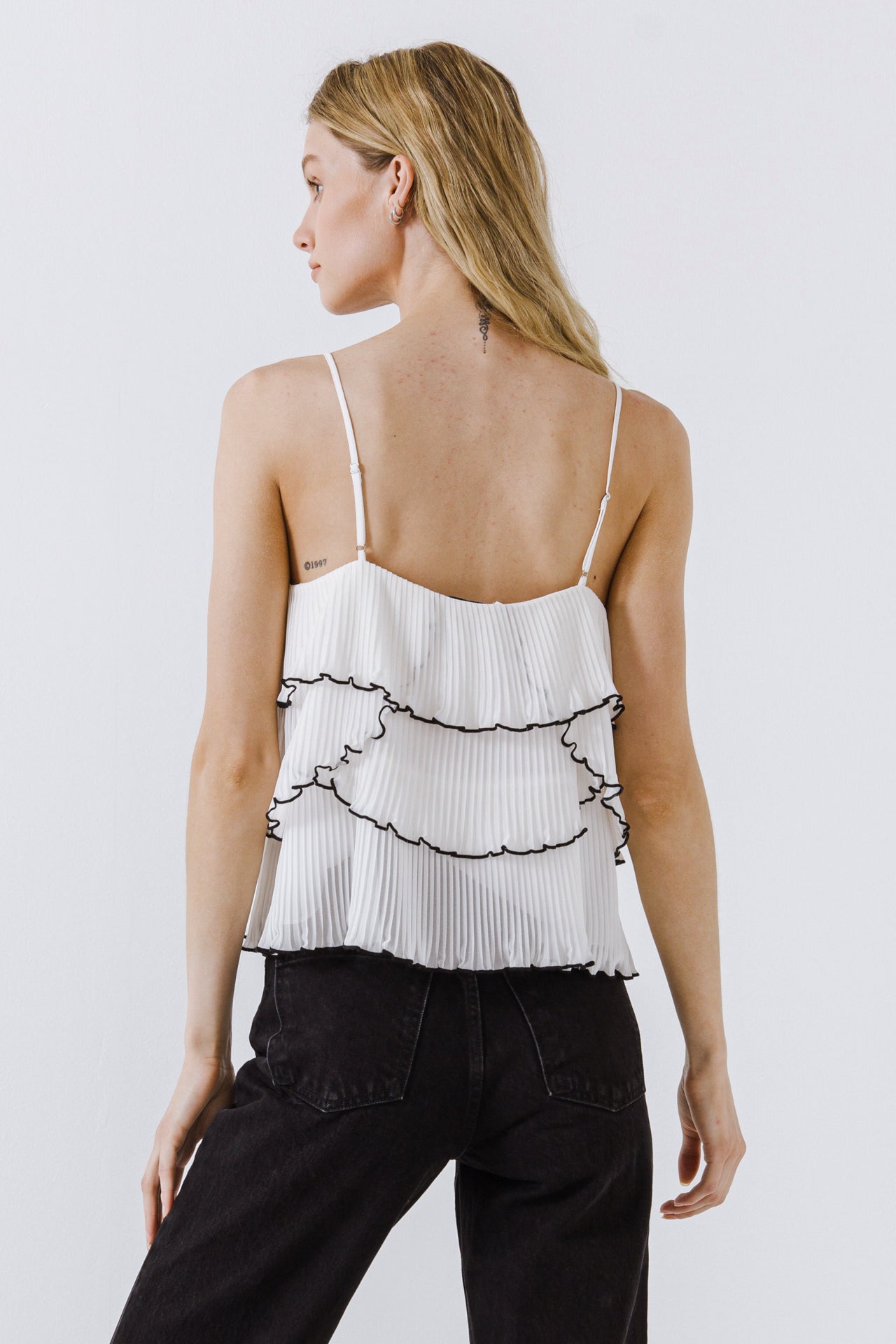 ENDLESS ROSE - Tiered Ruffle Cami Top - TOPS available at Objectrare
