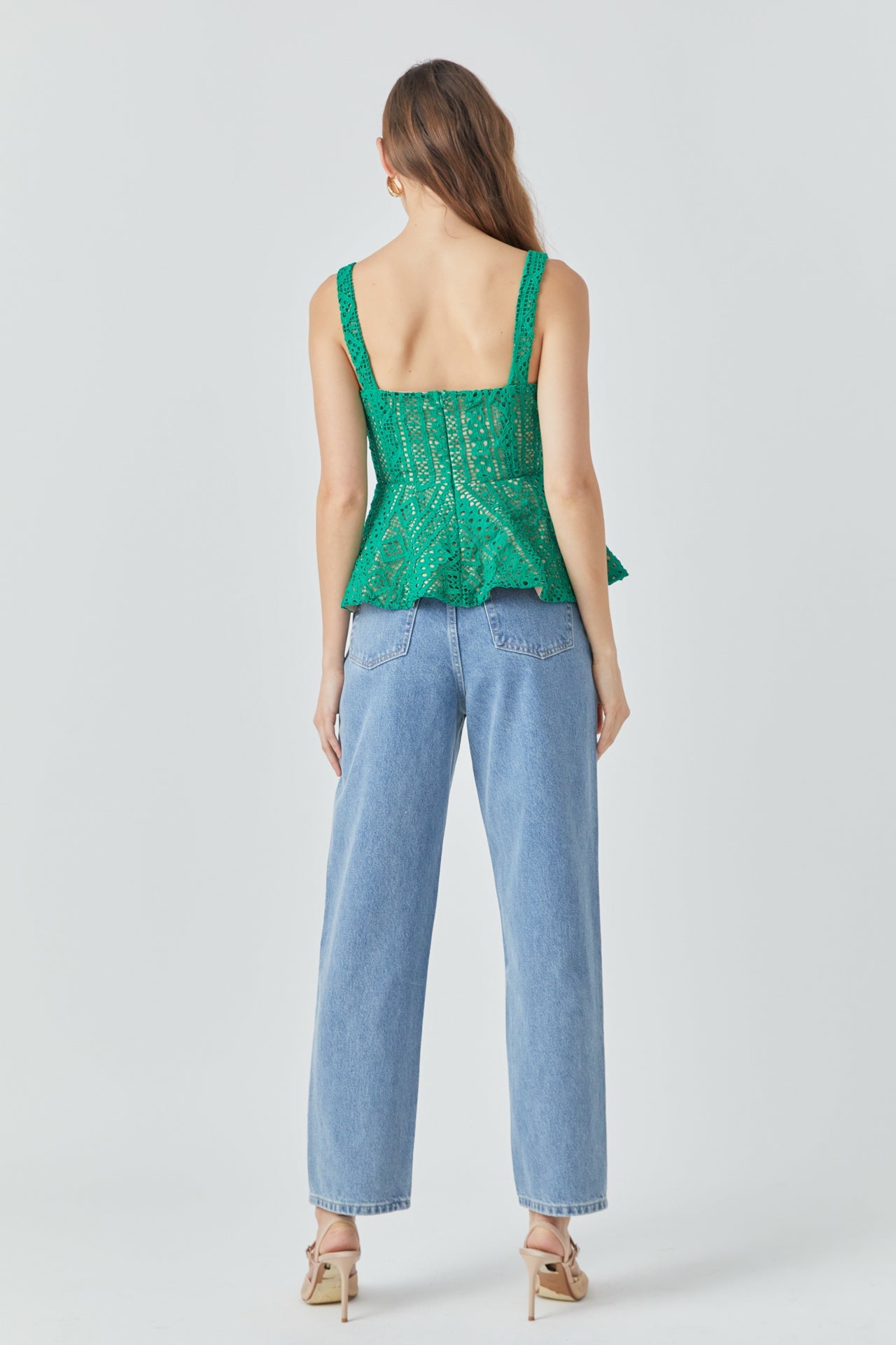 ENDLESS ROSE - Lace Peplum Top - TOPS available at Objectrare