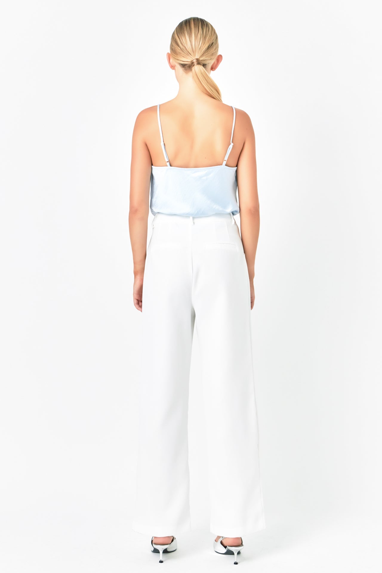 ENDLESS ROSE - Satin Cowl Neck Top - TOPS available at Objectrare