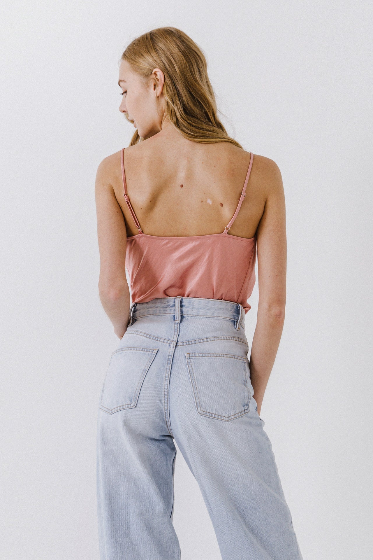 ENDLESS ROSE - Satin Cowl Neck Top - TOPS available at Objectrare