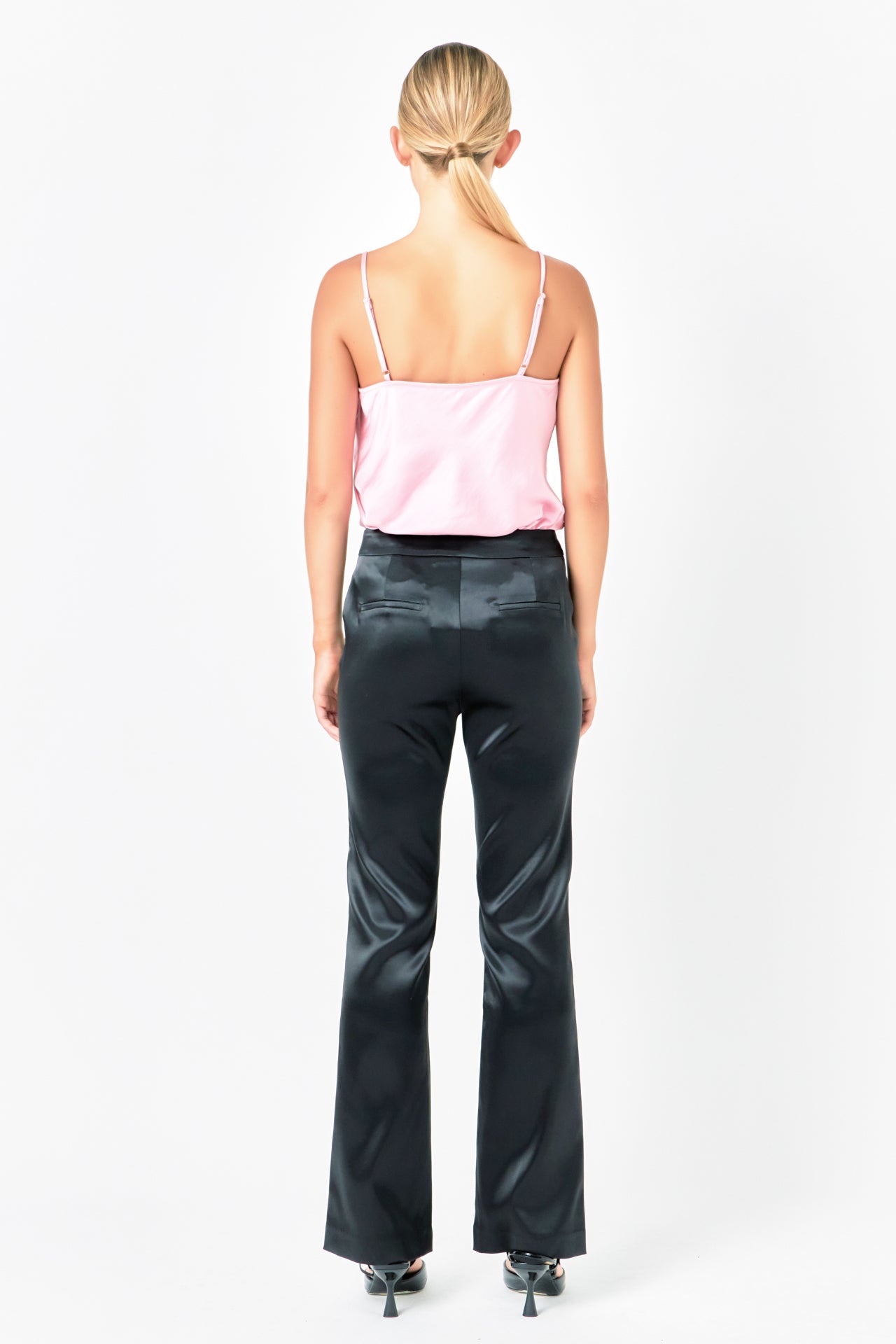 ENDLESS ROSE - Satin Cowl Neck Top - TOPS available at Objectrare