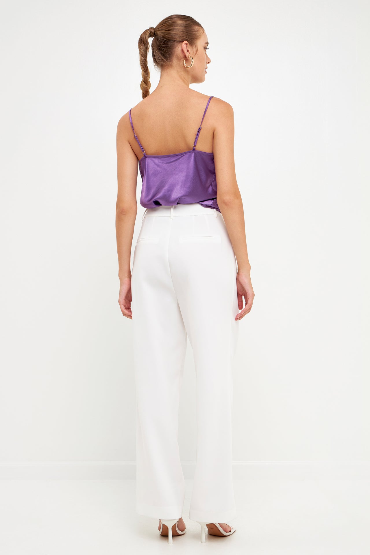 Satin Cowl Neck Top