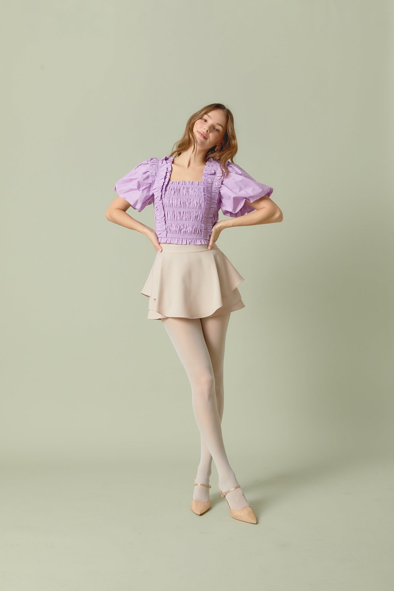 ENDLESS ROSE - Ruffled Skort - SKORTS available at Objectrare