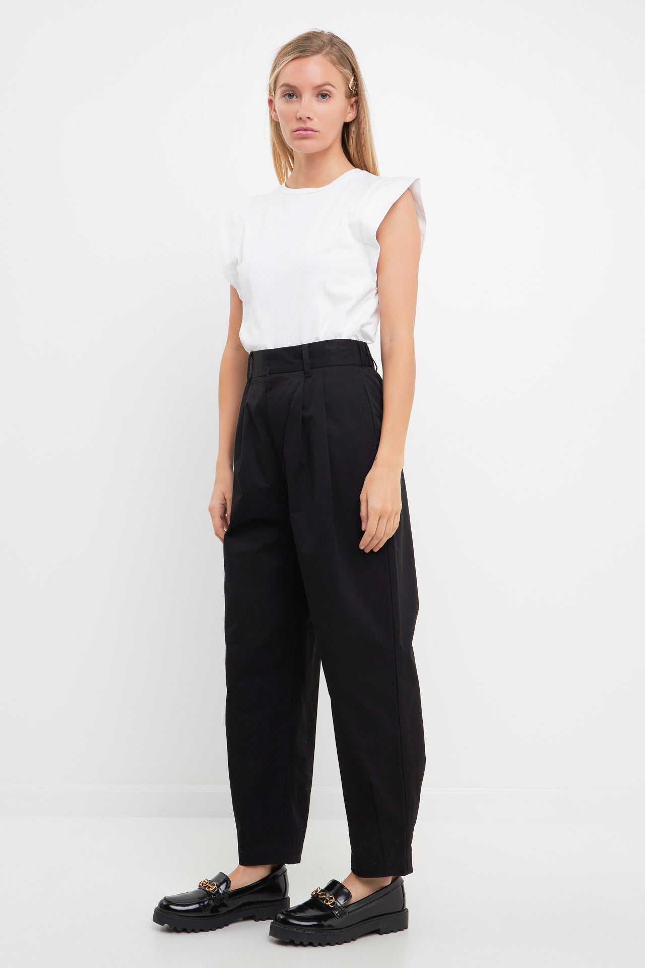 ENGLISH FACTORY - High Waist Pleated Trouser - PANTS available at Objectrare
