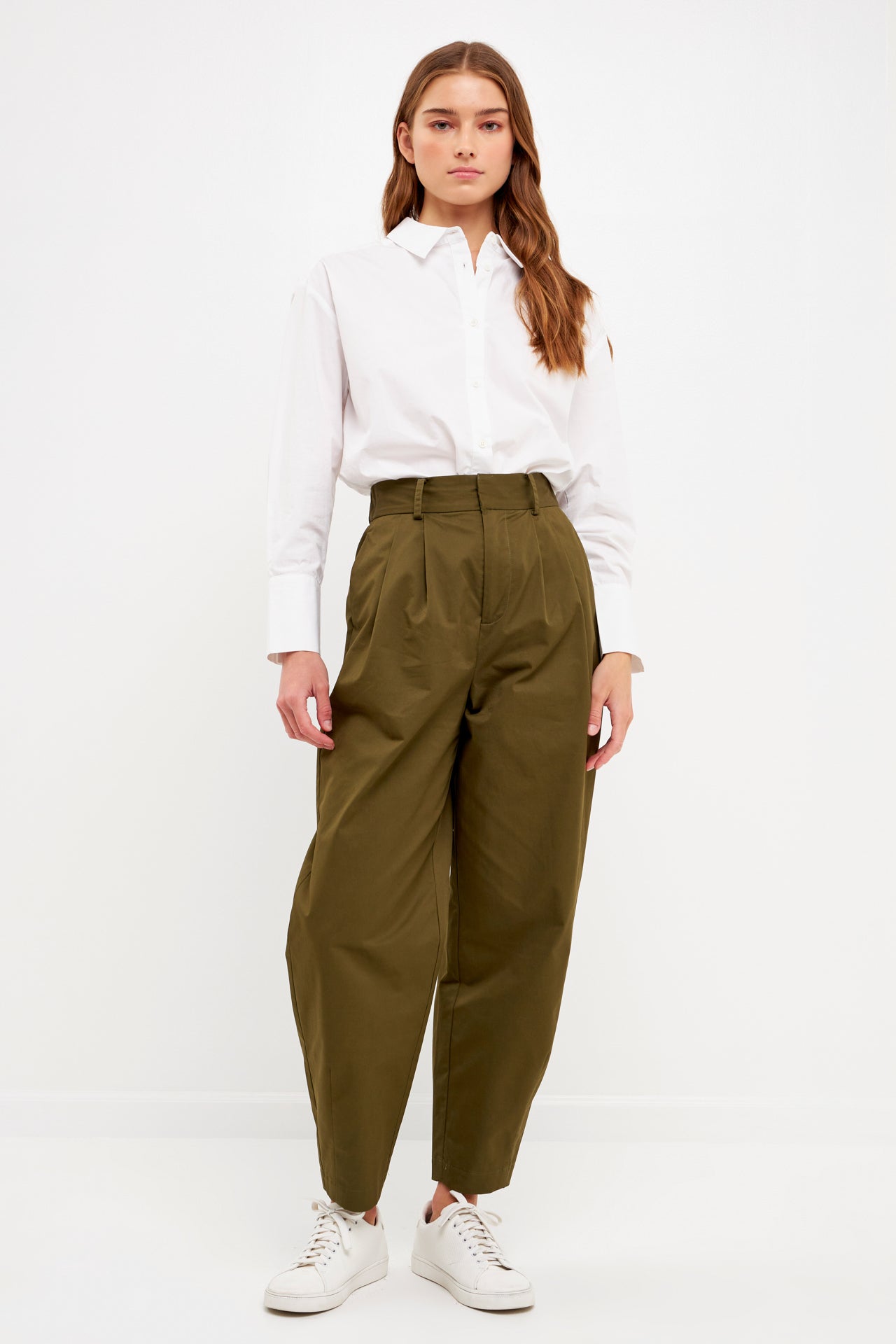 ENGLISH FACTORY - High Waist Pleated Trouser - PANTS available at Objectrare