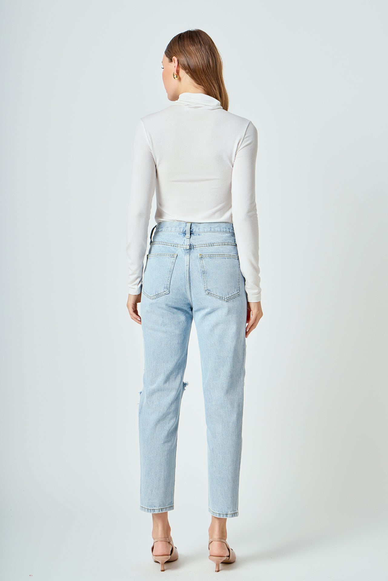 ENDLESS ROSE - Destroyed High Waisted Skinny Jeans - PANTS available at Objectrare