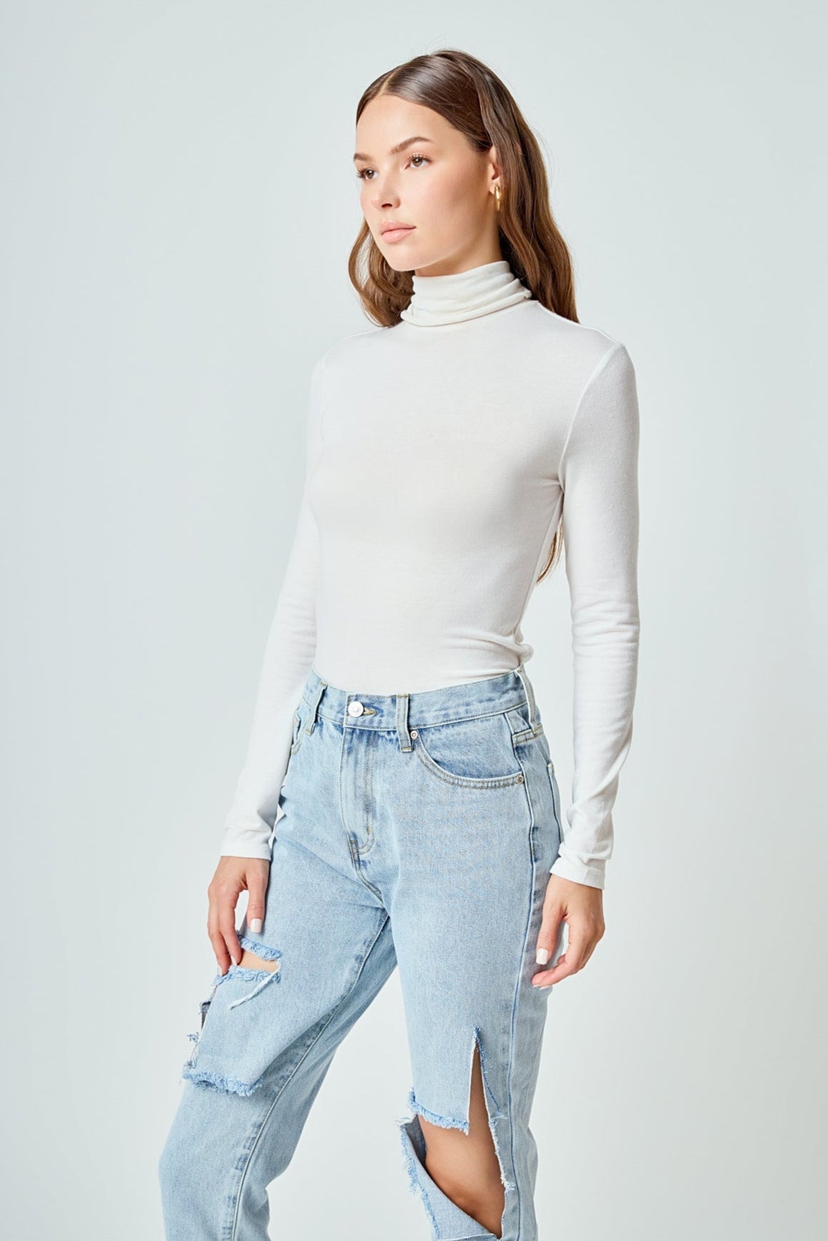 ENDLESS ROSE - Destroyed High Waisted Skinny Jeans - PANTS available at Objectrare