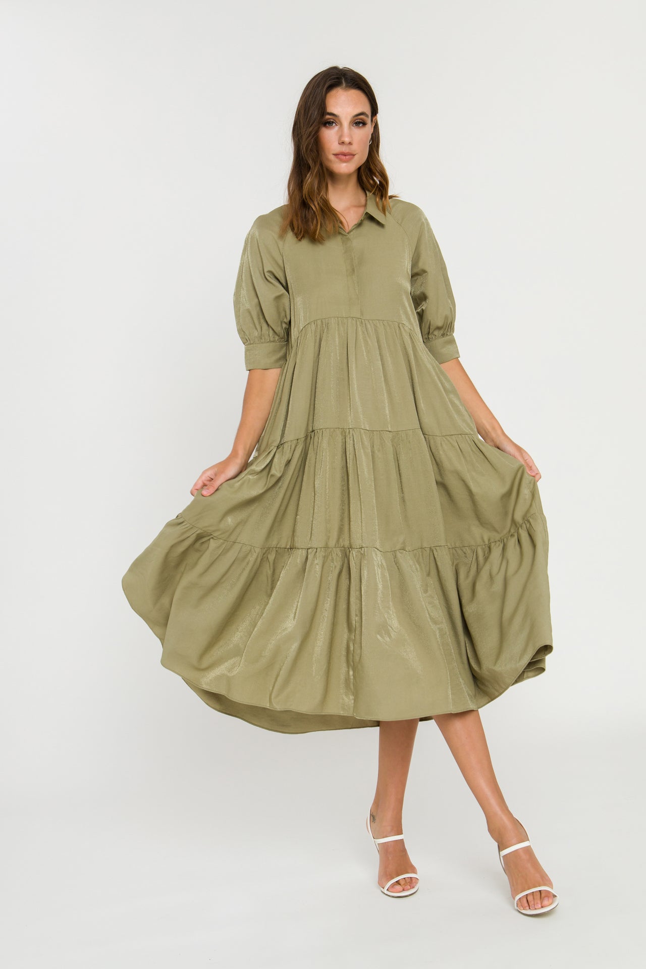 LA'VEN - Voluminous Shirt Dress - DRESSES available at Objectrare