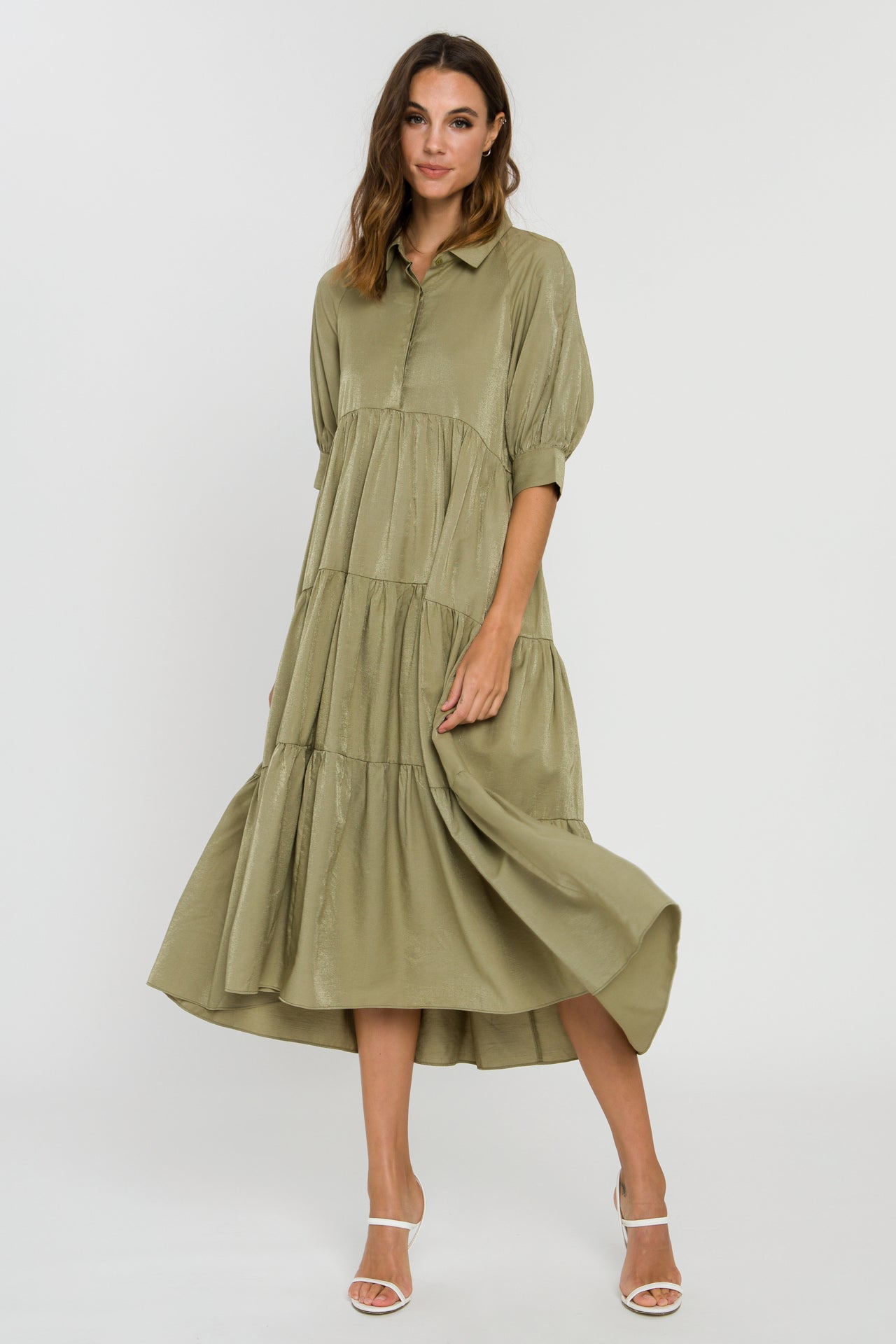 LA'VEN - Voluminous Shirt Dress - DRESSES available at Objectrare