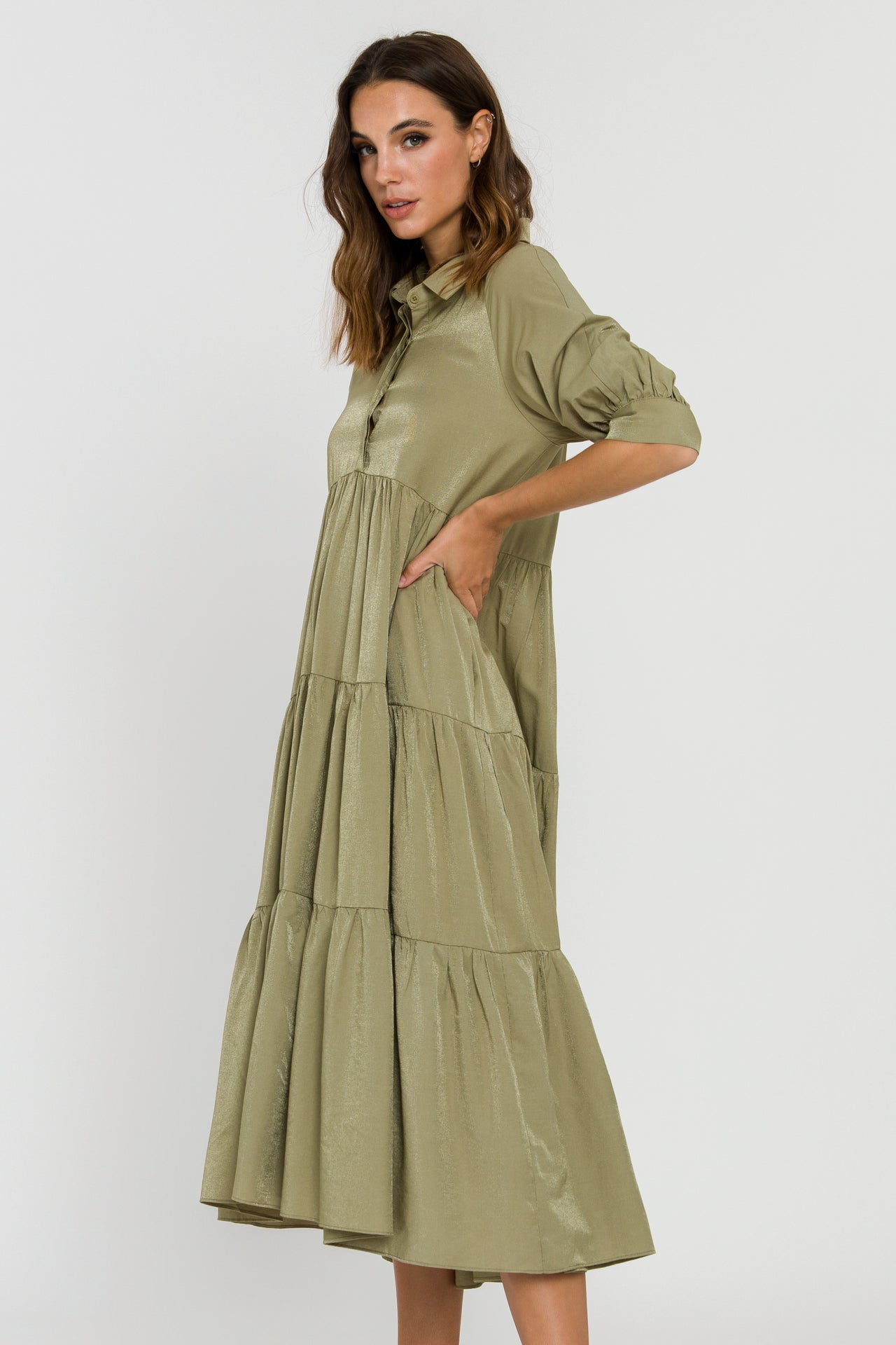 LA'VEN - Voluminous Shirt Dress - DRESSES available at Objectrare