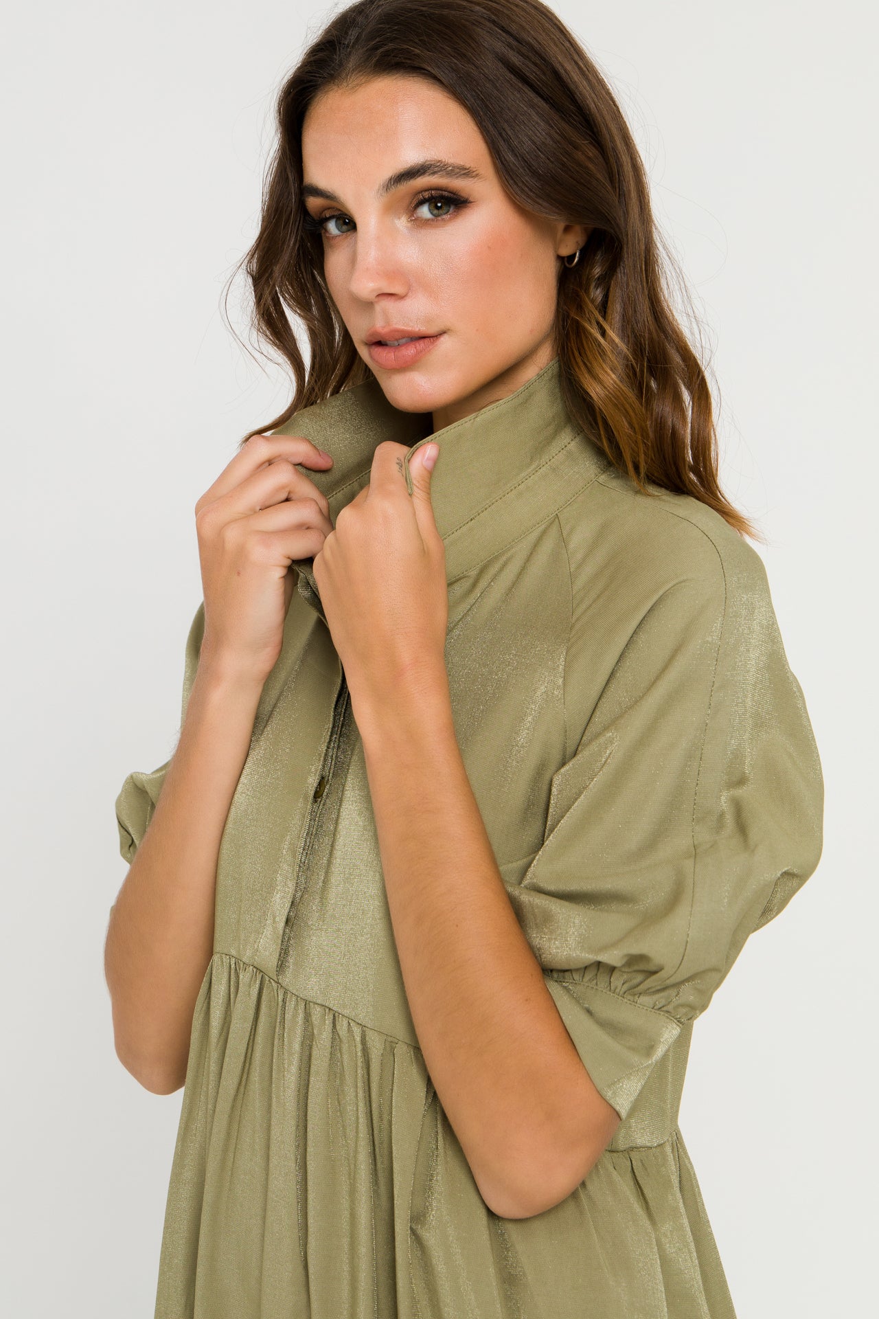 LA'VEN - Voluminous Shirt Dress - DRESSES available at Objectrare