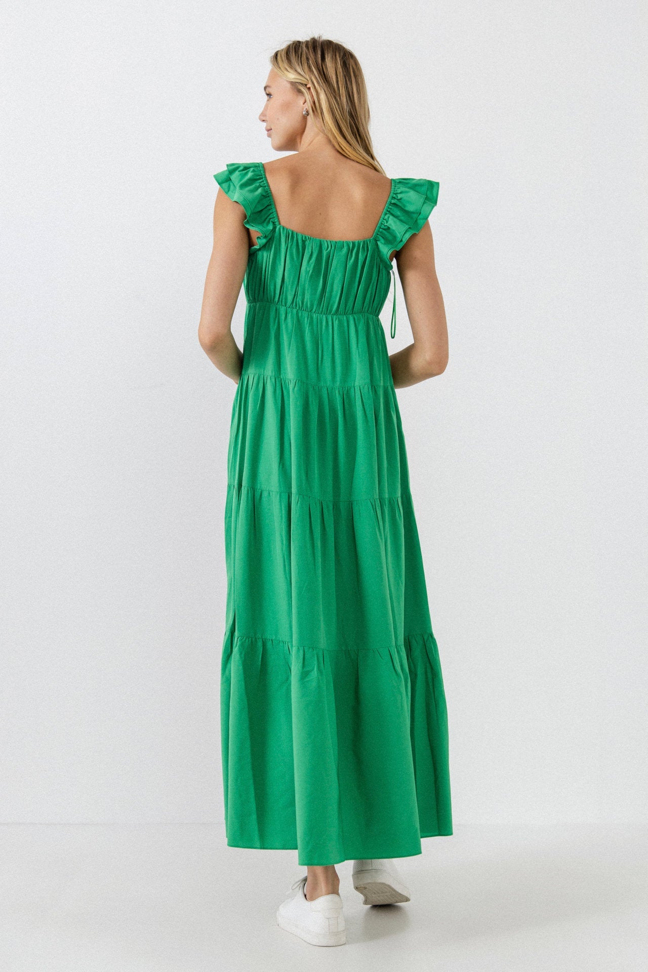 Ruffle Sleeve Maxi Dress