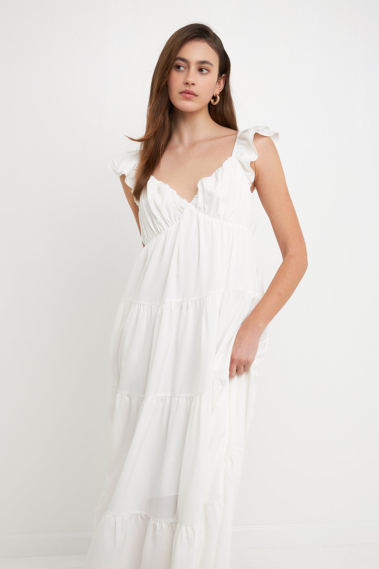 ENDLESS ROSE - Ruffle Sleeve Maxi Dress - DRESSES available at Objectrare