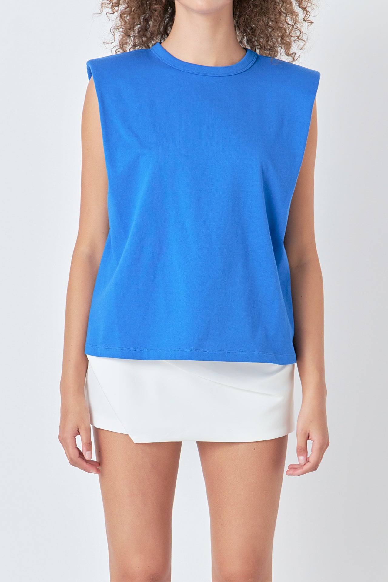 ENDLESS ROSE - Shoulder Pad Shirt - TOPS available at Objectrare