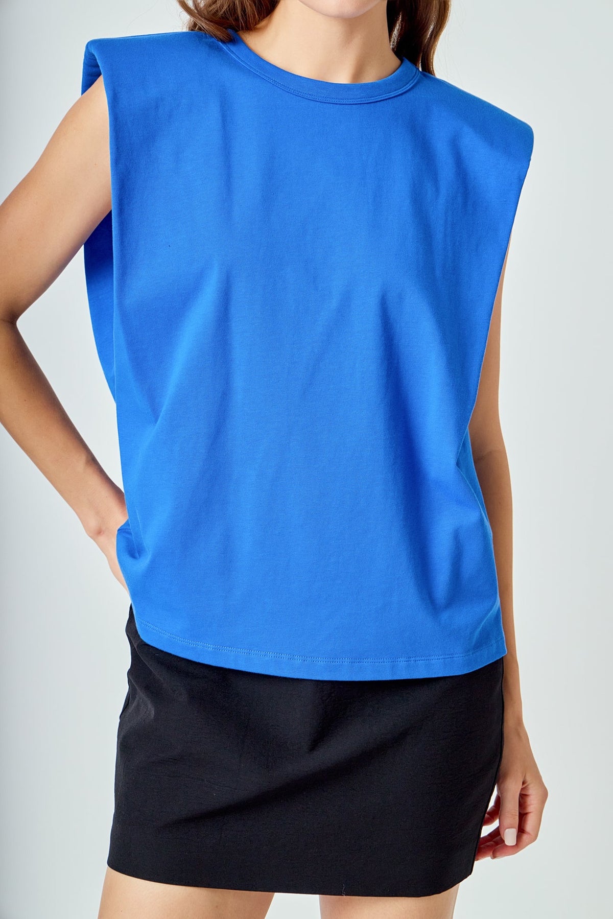 ENDLESS ROSE - Shoulder Pad Shirt - TOPS available at Objectrare