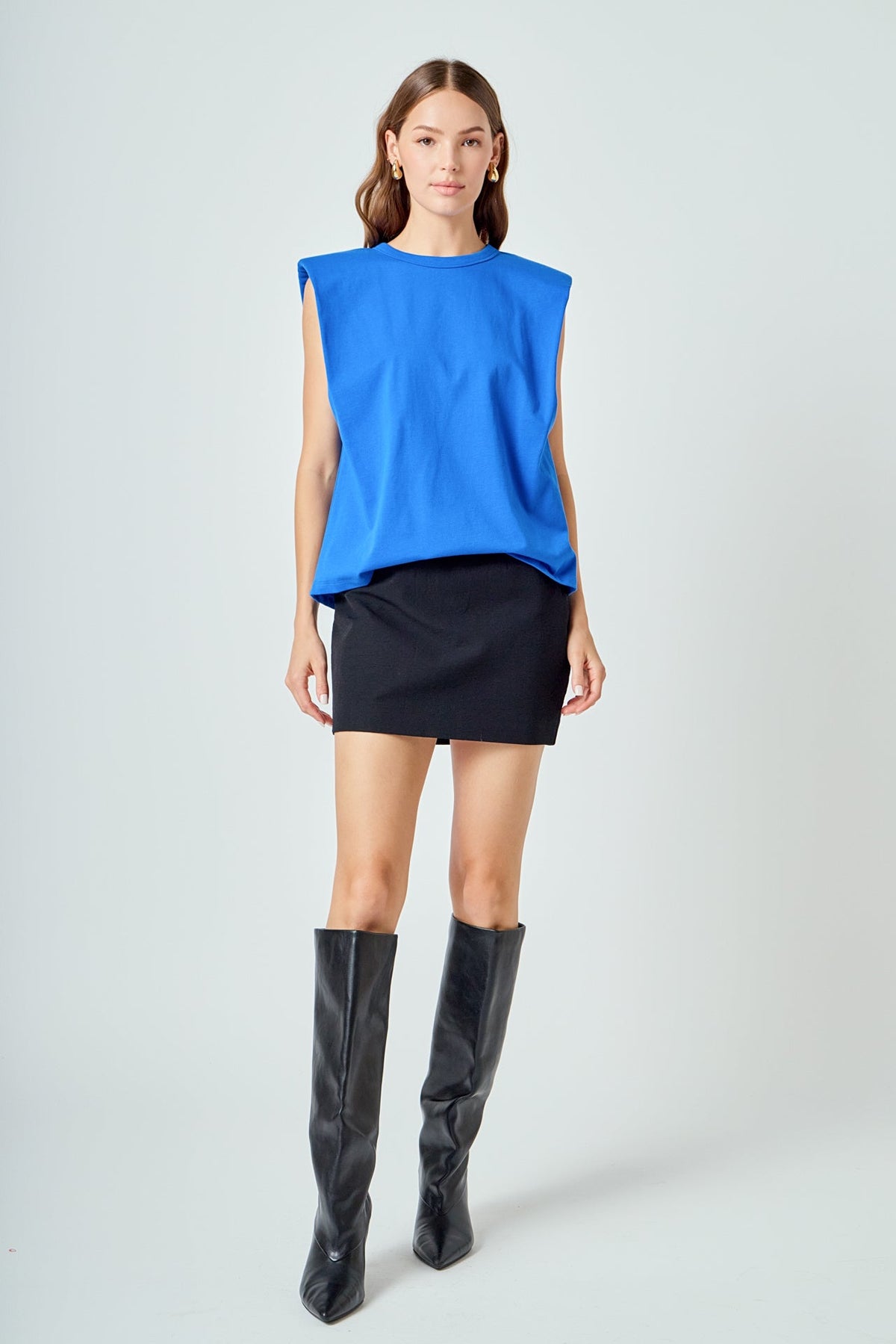 ENDLESS ROSE - Shoulder Pad Shirt - TOPS available at Objectrare