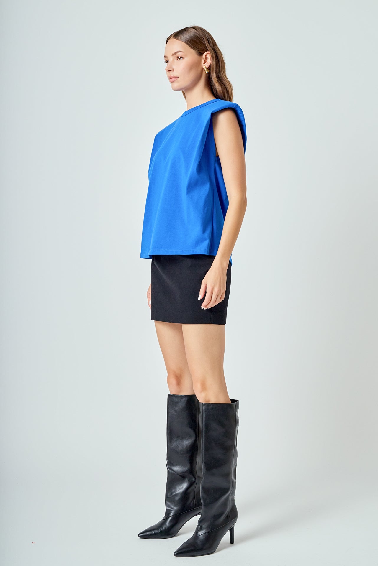 ENDLESS ROSE - Shoulder Pad Shirt - TOPS available at Objectrare
