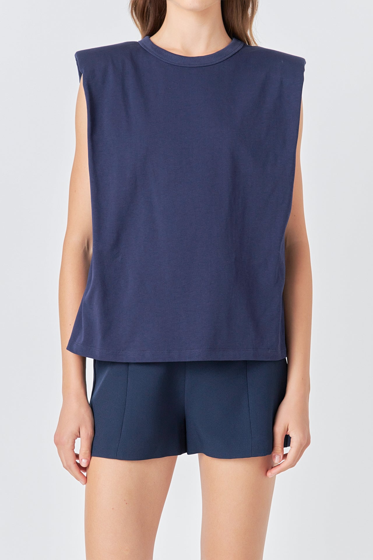 ENDLESS ROSE - Shoulder Pad Shirt - TOPS available at Objectrare