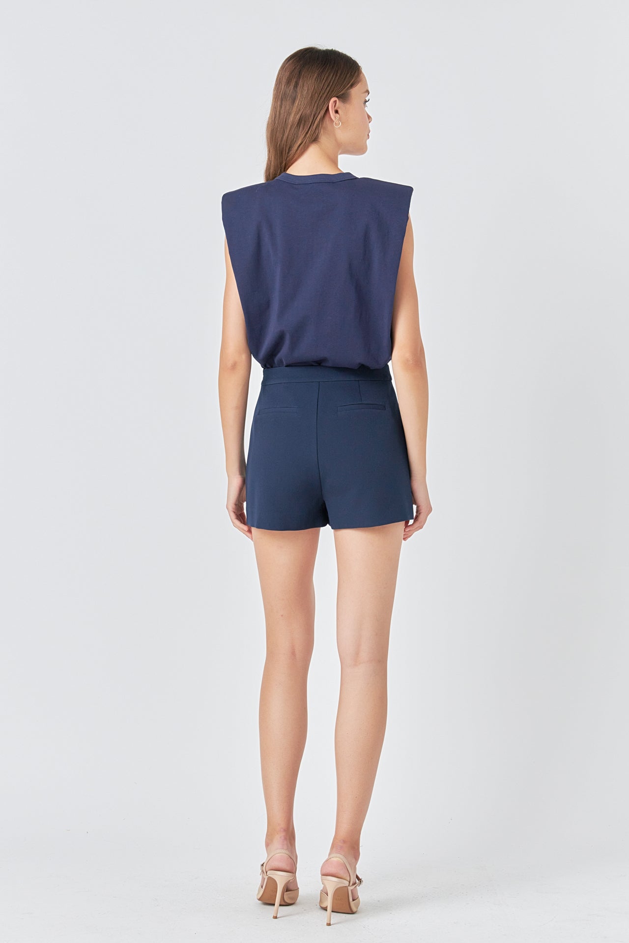 ENDLESS ROSE - Shoulder Pad Shirt - TOPS available at Objectrare