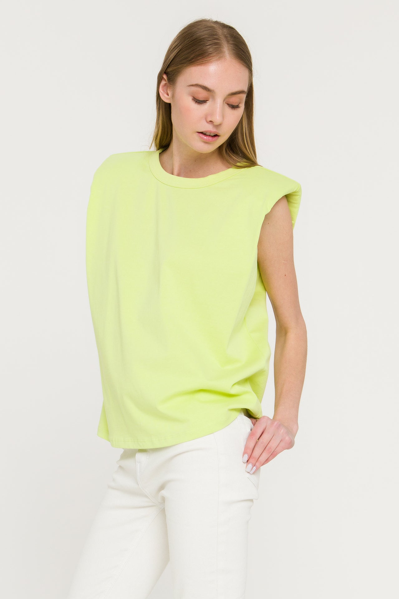 ENDLESS ROSE - Shoulder Pad Shirt - TOPS available at Objectrare