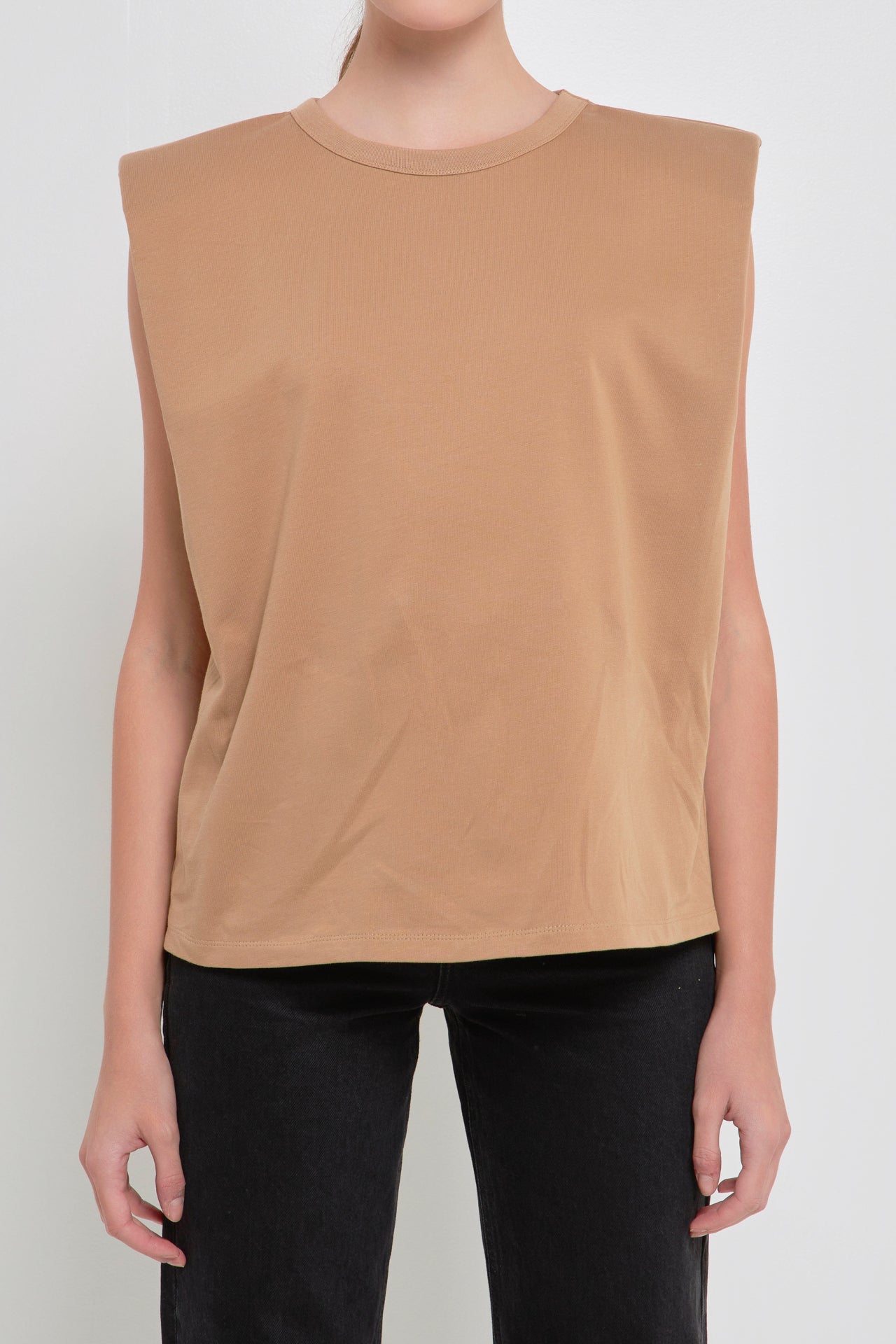 ENDLESS ROSE - Shoulder Pad Shirt - TOPS available at Objectrare