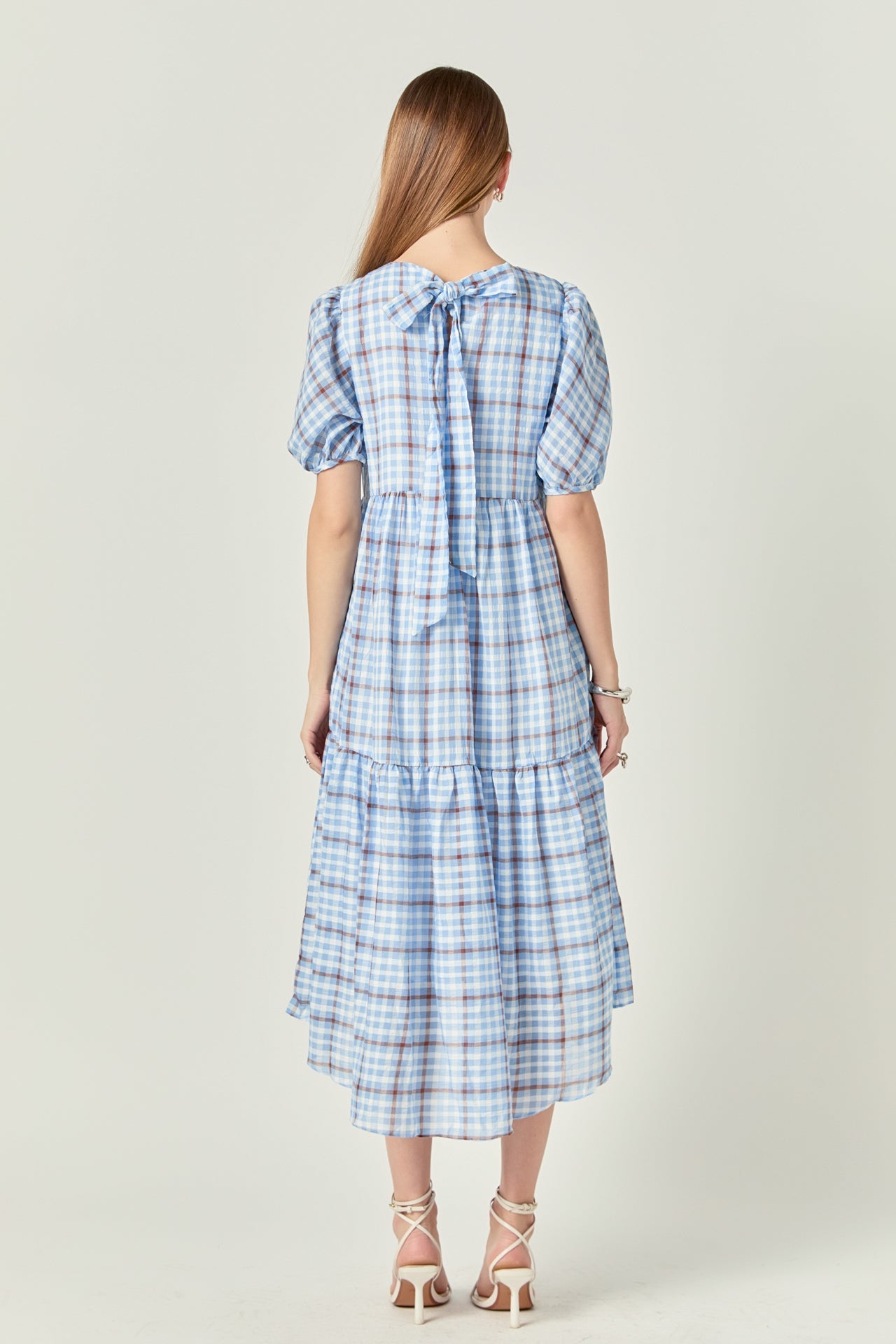 ENGLISH FACTORY - Check Print Midi Dress - DRESSES available at Objectrare