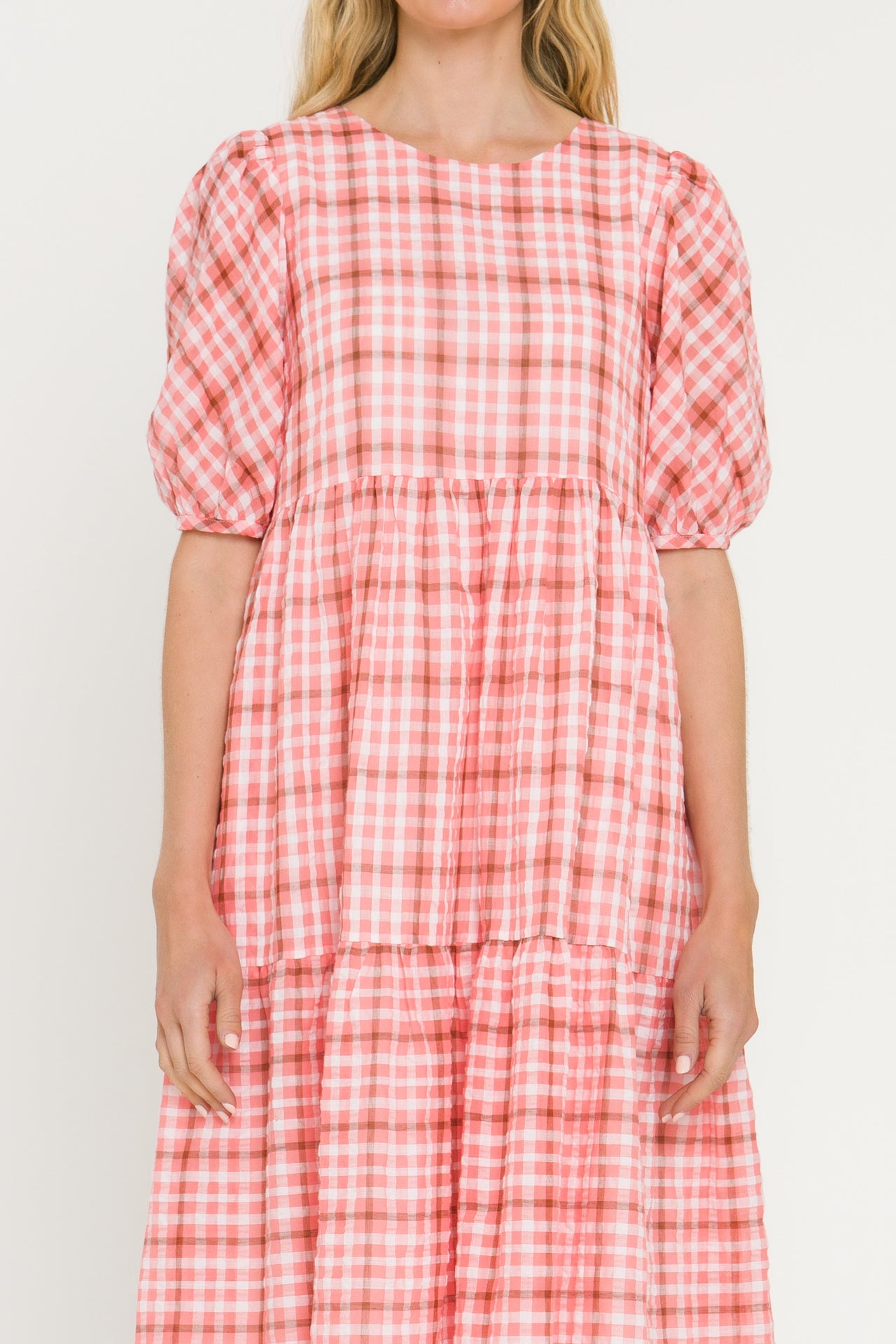 ENGLISH FACTORY - Check Print Midi Dress - DRESSES available at Objectrare