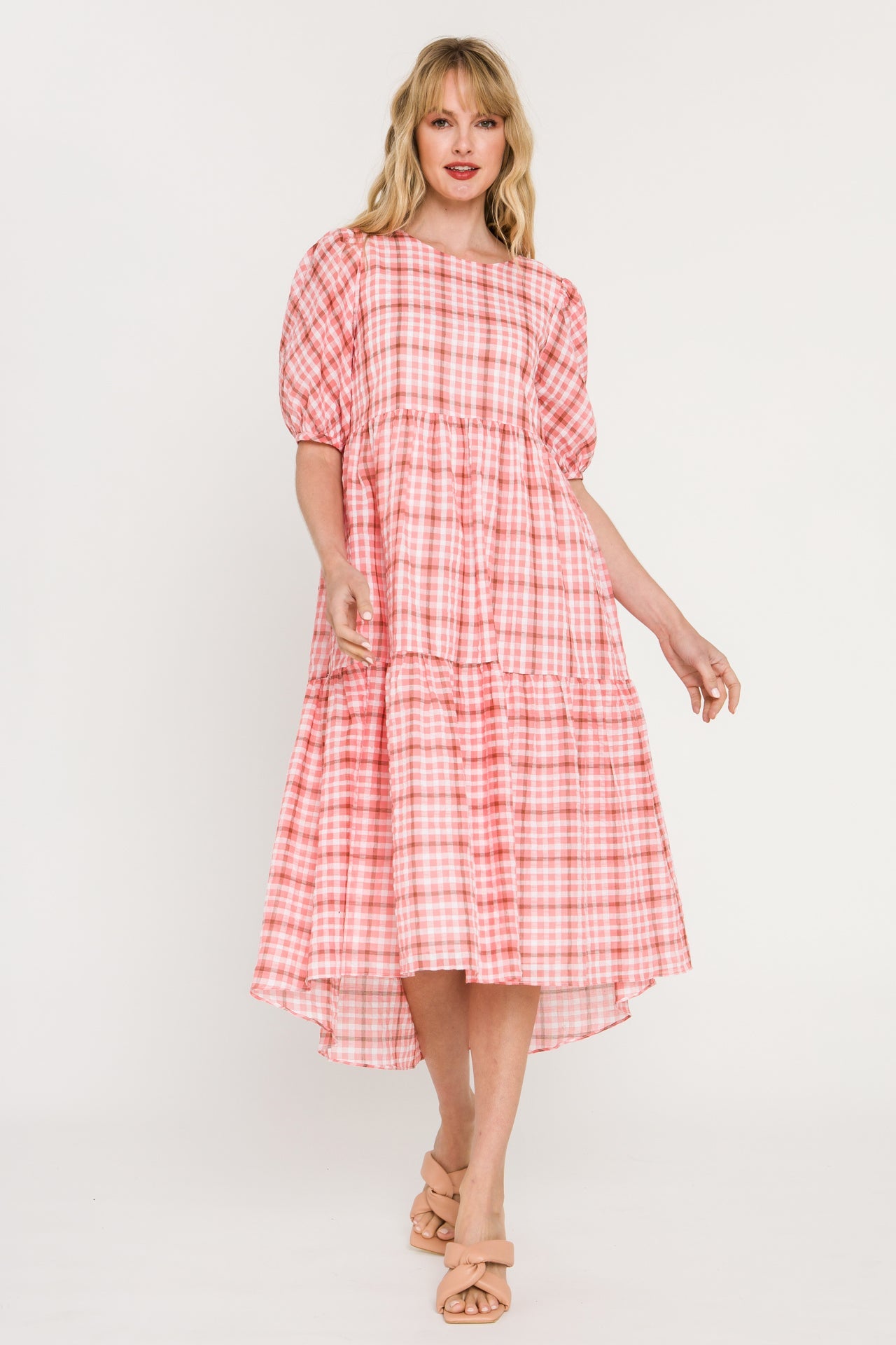 ENGLISH FACTORY - Check Print Midi Dress - DRESSES available at Objectrare
