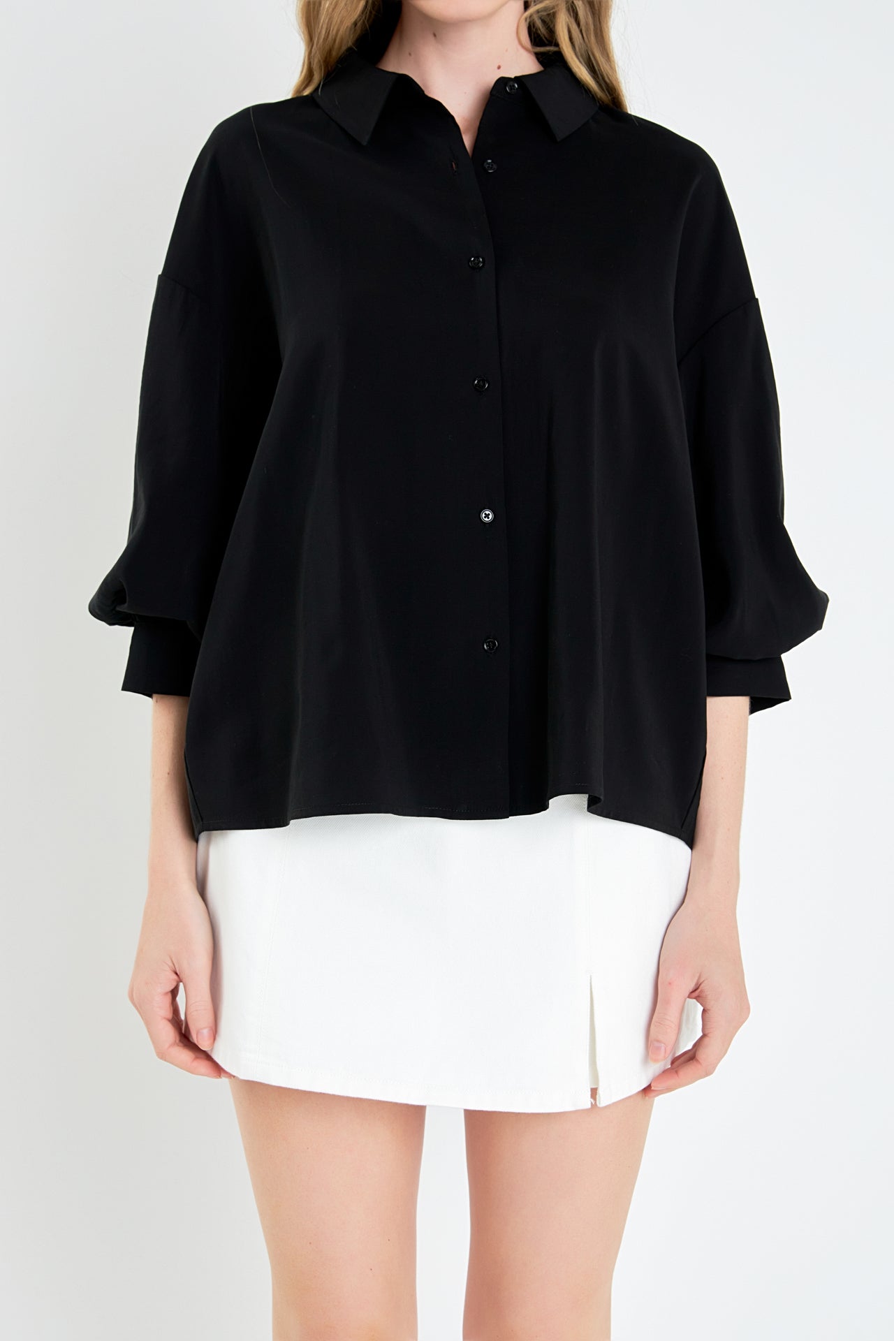 ENGLISH FACTORY - Balloon Sleeve Blouse - TOPS available at Objectrare