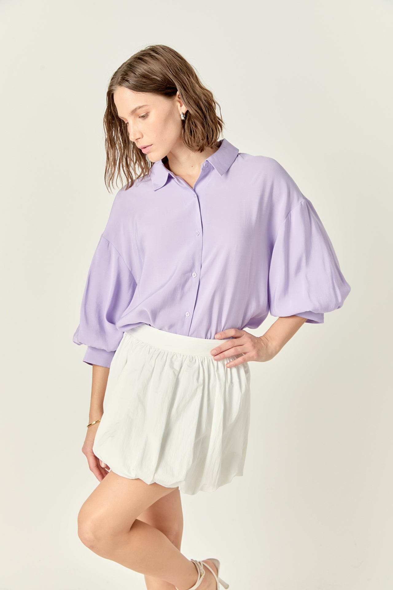 ENGLISH FACTORY - Balloon Sleeve Blouse - SHIRTS & BLOUSES available at Objectrare