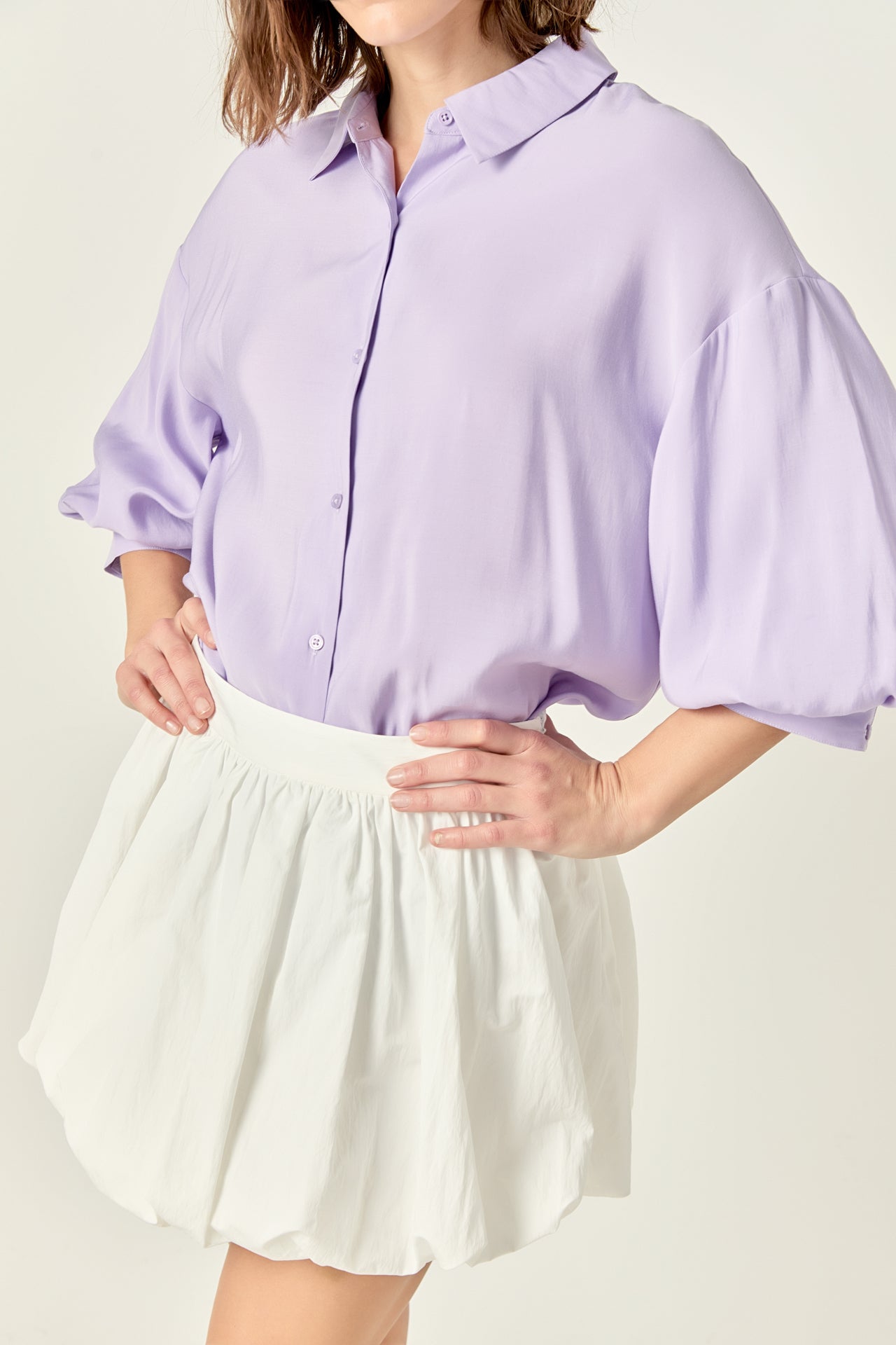 ENGLISH FACTORY - Balloon Sleeve Blouse - SHIRTS & BLOUSES available at Objectrare