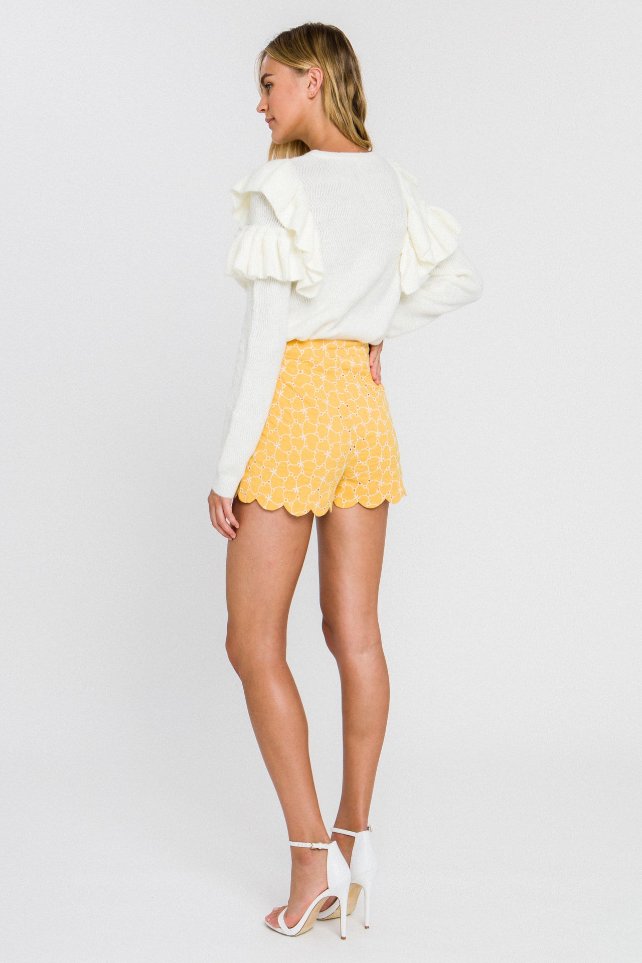 FREE THE ROSES - Ruffle Detail Sweater - SWEATERS & KNITS available at Objectrare