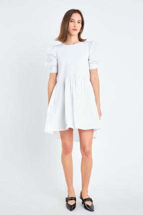 ENGLISH FACTORY - High Low Knit Combo Dress - DRESSES available at Objectrare