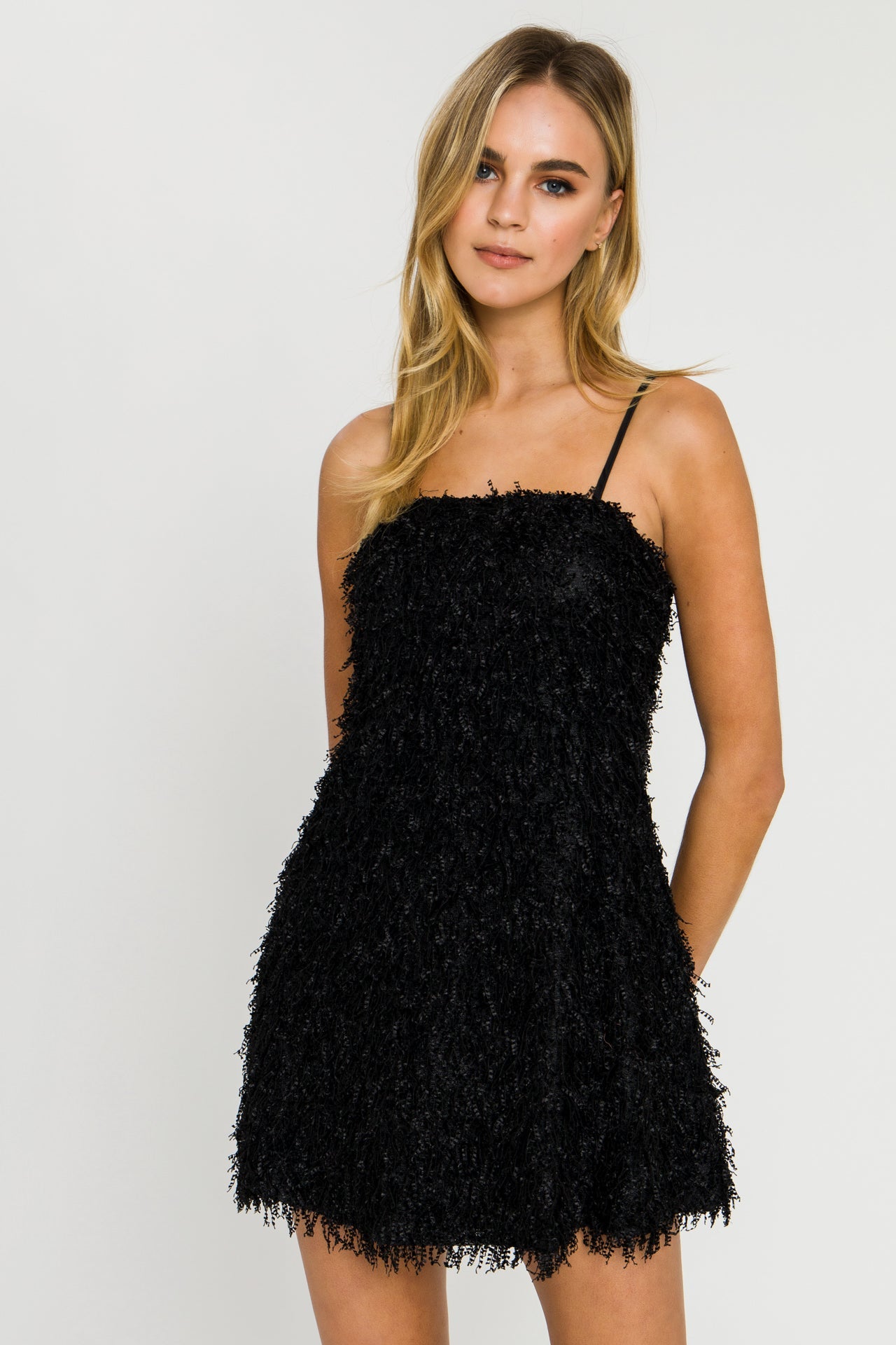 ENDLESS ROSE - Fringed Flare Mini Dress - DRESSES available at Objectrare