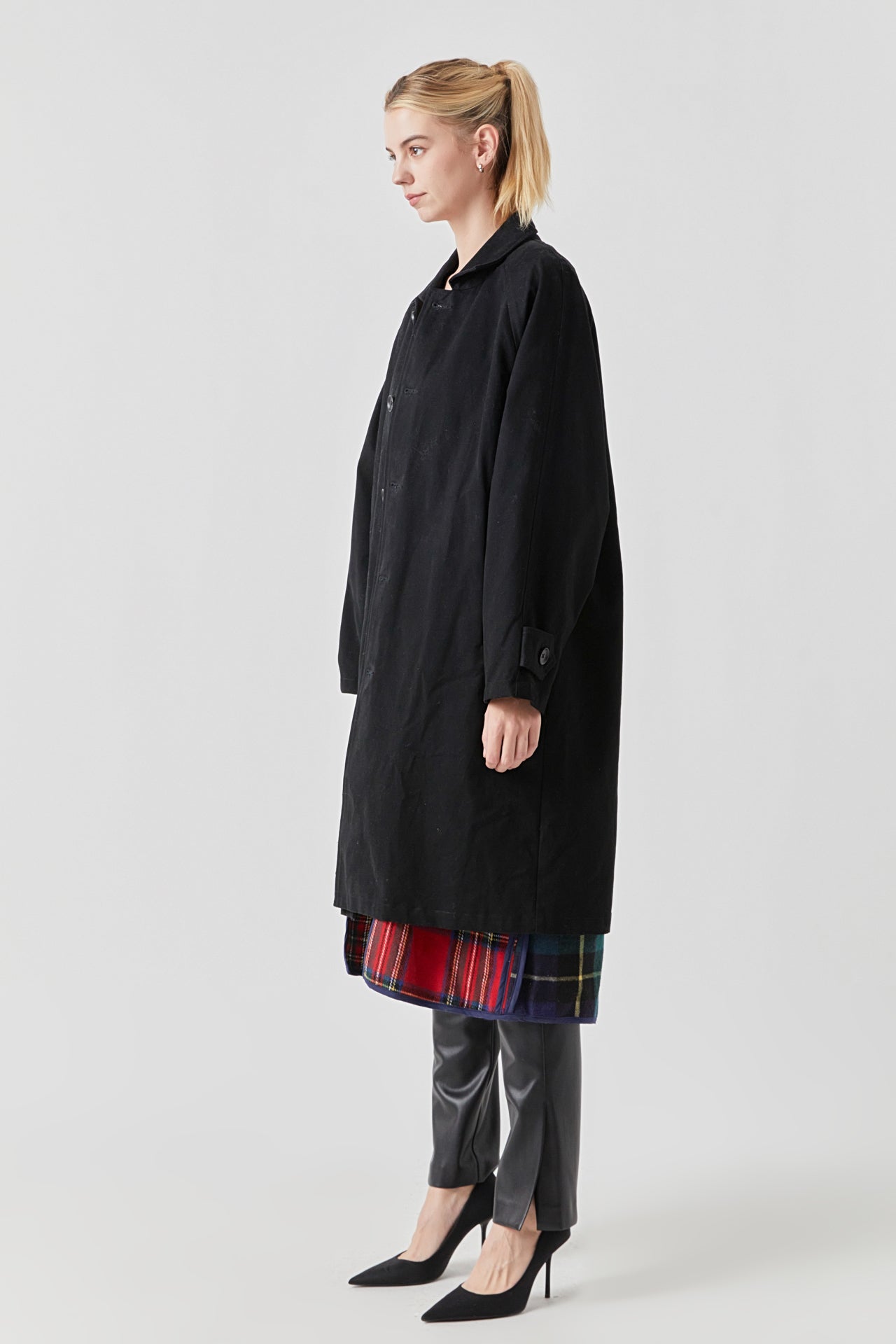 GREY LAB - Reversible Check Long Coat - COATS available at Objectrare