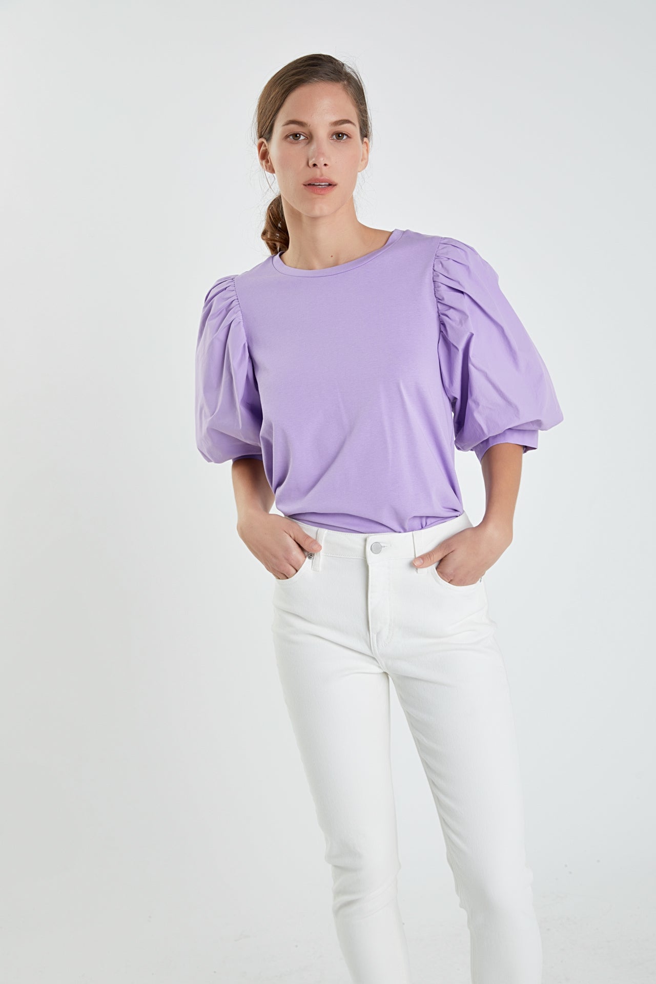 ENGLISH FACTORY - Poplin Sleeve Combo T-shirts - T-SHIRTS available at Objectrare