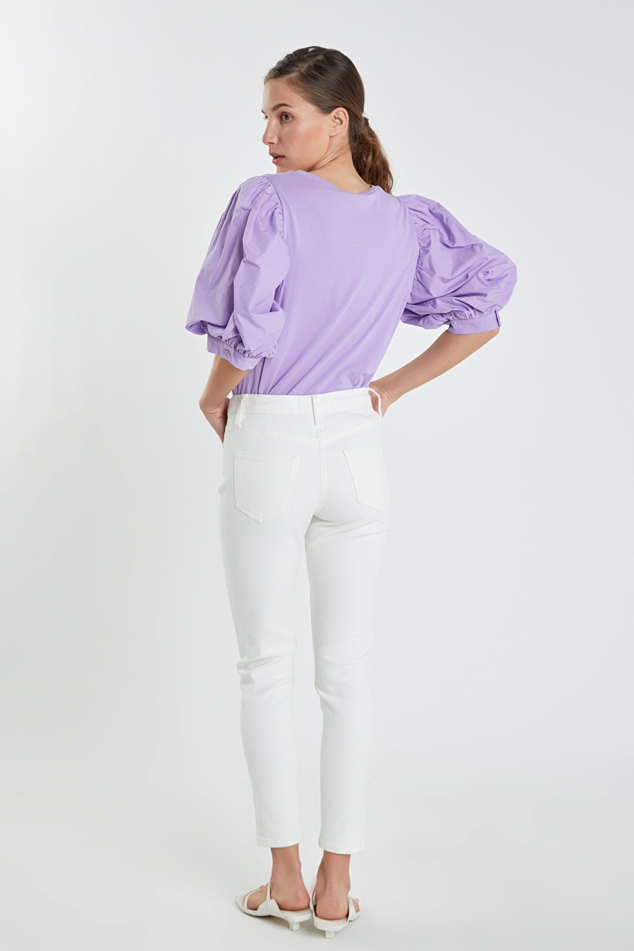 ENGLISH FACTORY - Poplin Sleeve Combo T-shirts - T-SHIRTS available at Objectrare