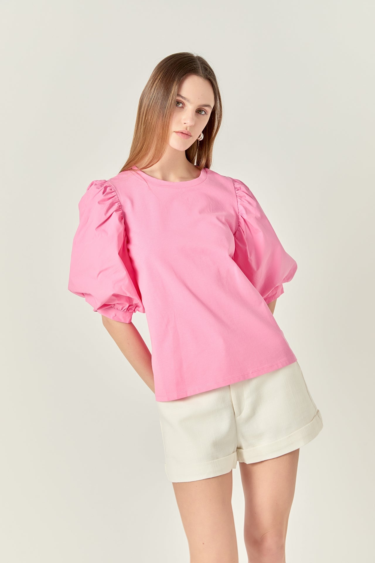 Poplin Sleeve Combo T-shirts
