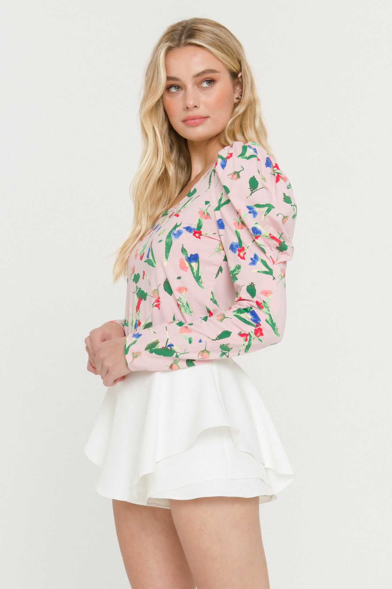 ENGLISH FACTORY - Floral Print Long Sleeve T-shirt - TOPS available at Objectrare