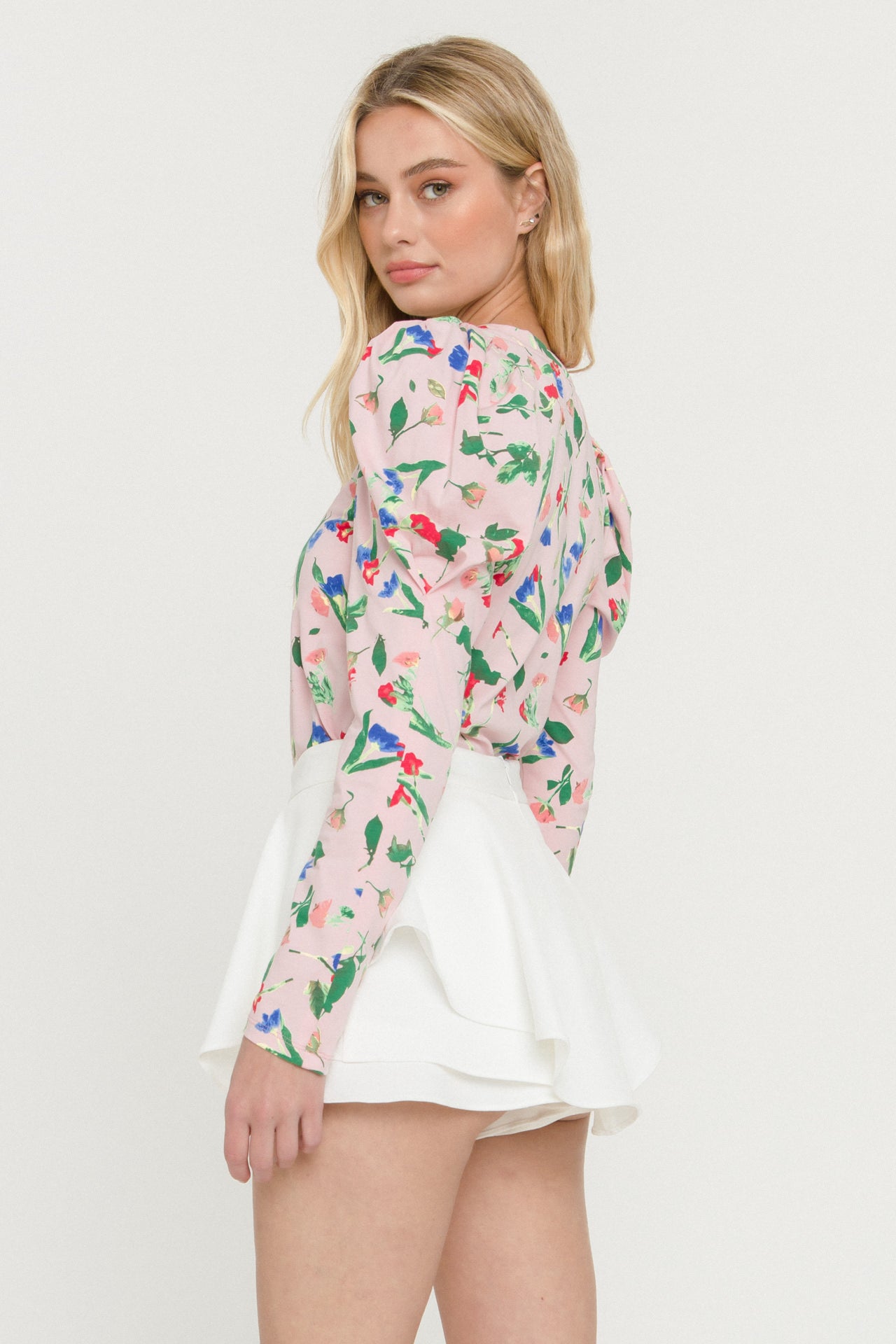 ENGLISH FACTORY - Floral Print Long Sleeve T-shirt - TOPS available at Objectrare