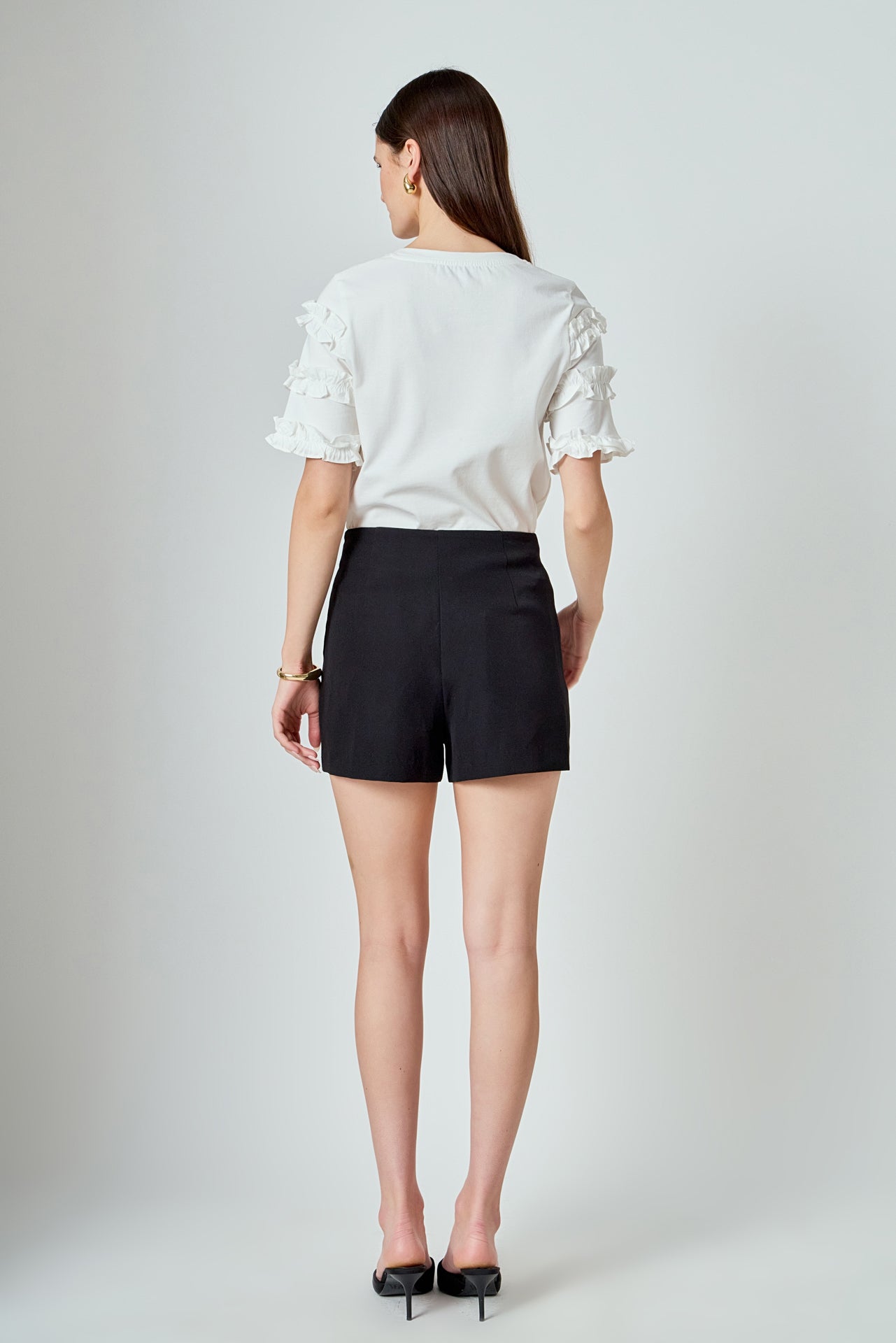 ENDLESS ROSE - Ruffled Sleeve T-Shirt - T-SHIRTS available at Objectrare