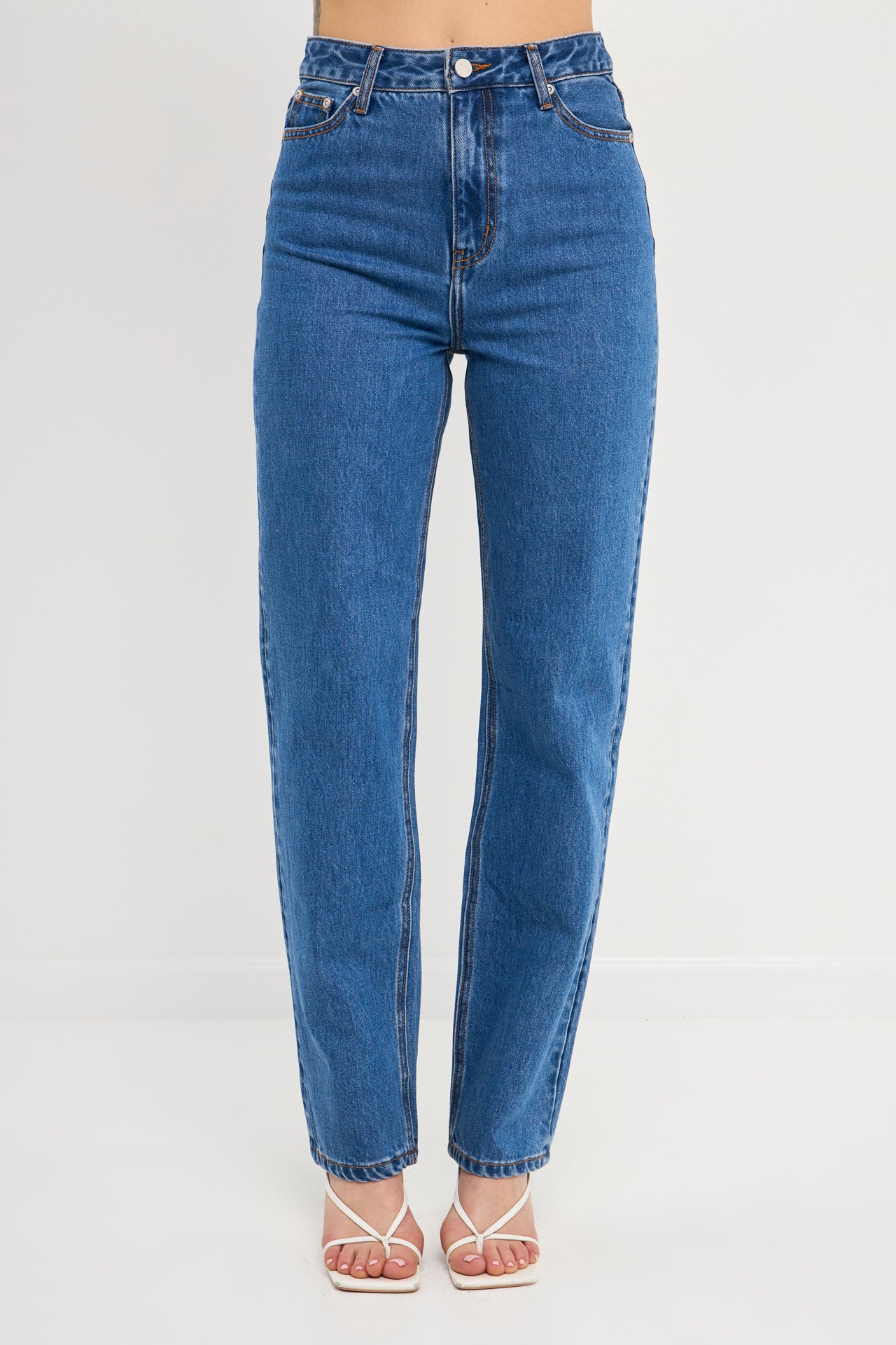 ENGLISH FACTORY - Straight Mom Jean - JEANS available at Objectrare